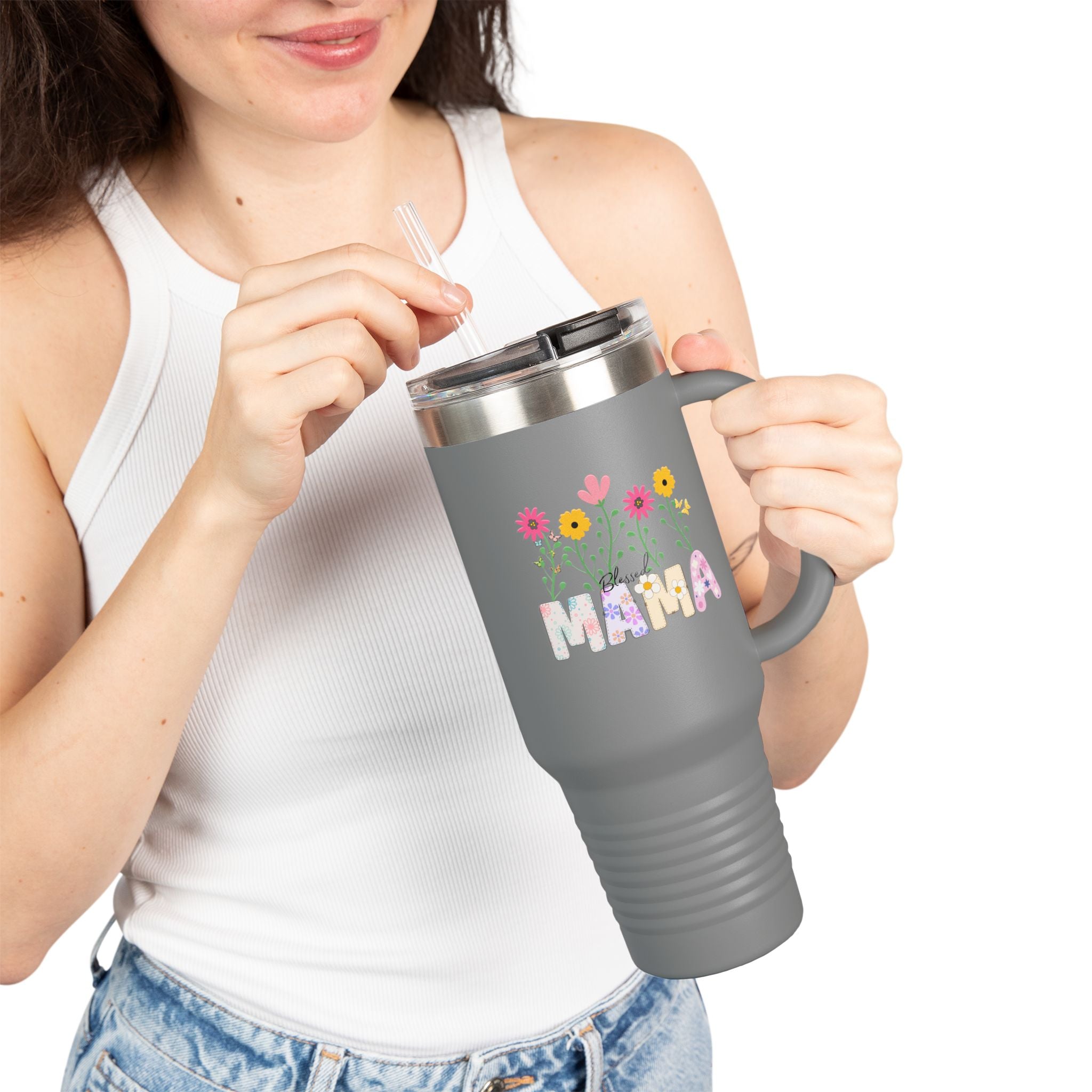 Blessed Mama Insulated Travel Mug - 40oz