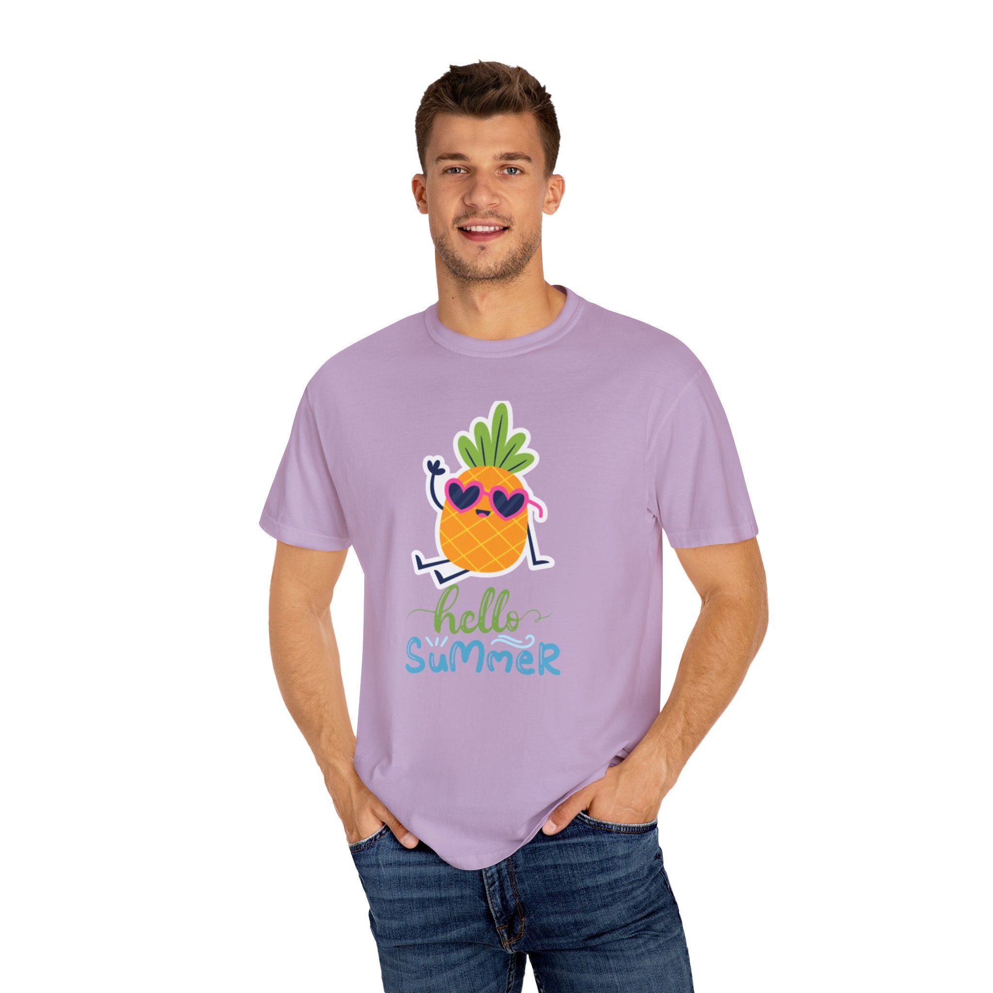 Hello Summer Fun Unisex Garment-Dyed T-shirt