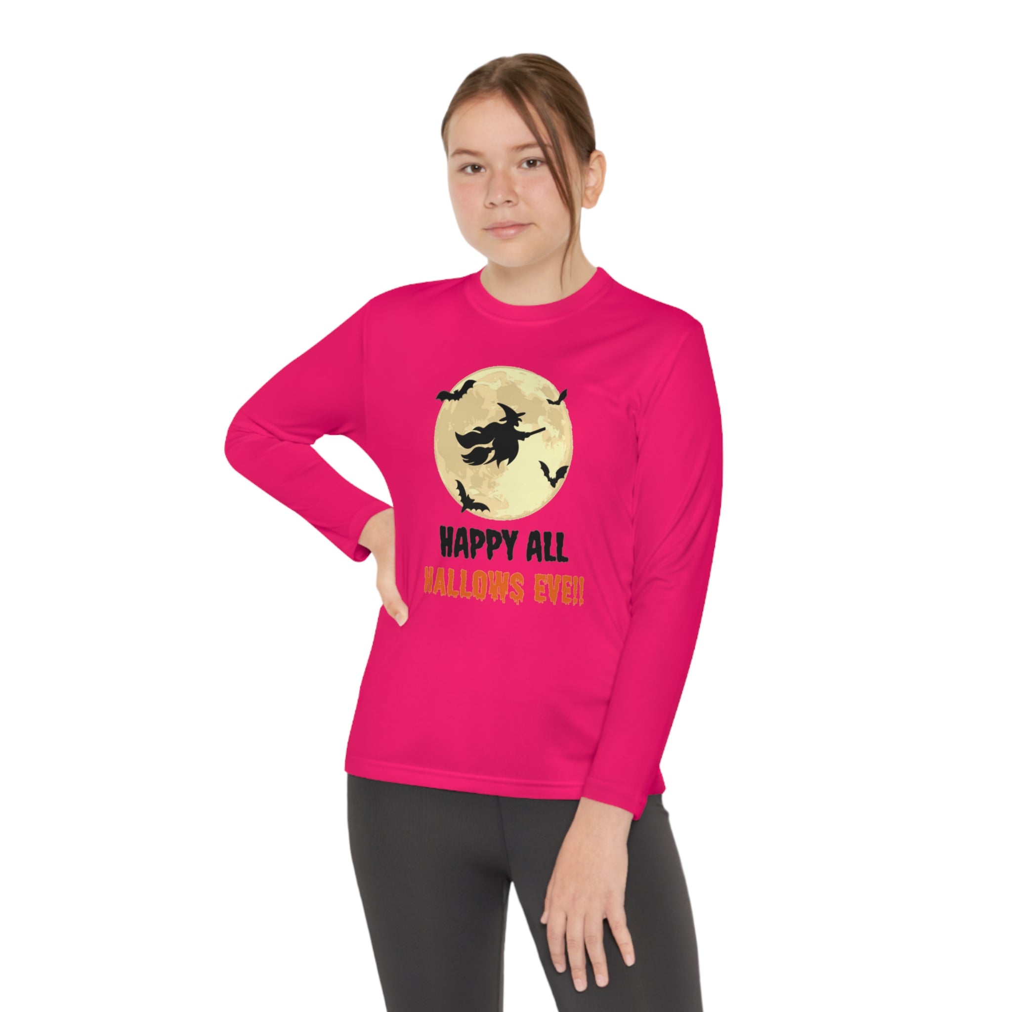 Happy All Hallows Eve Youth Long Sleeve Competitor Tee
