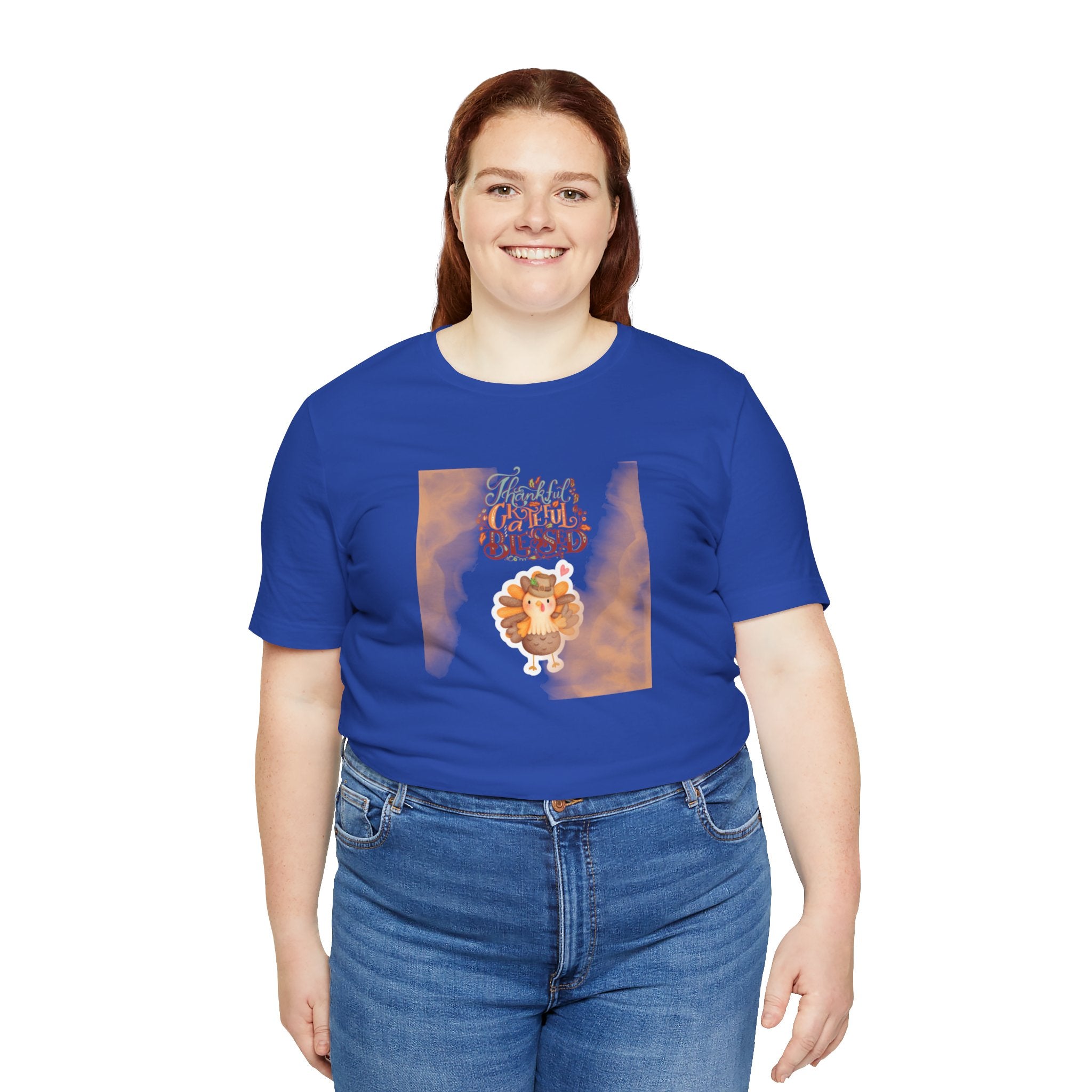 Thankful Grateful Blessed Unisex Jersey Short Sleeve Tee