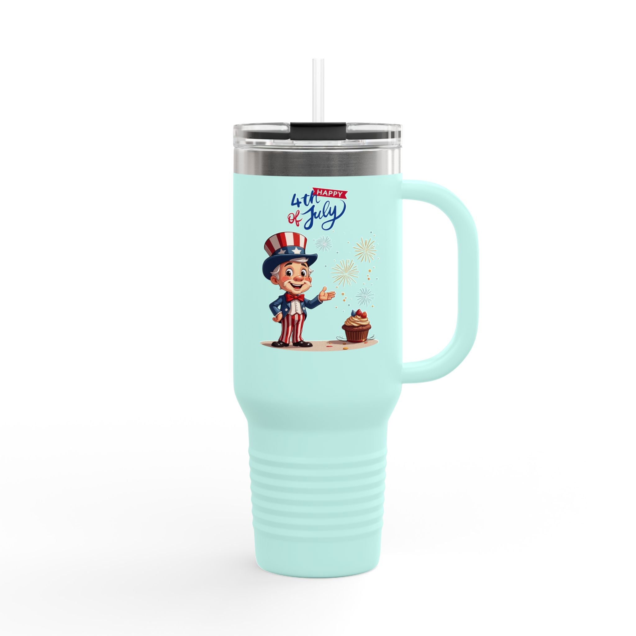 Uncle Sam Happy 4th of July Insulated Travel Mug, 40oz