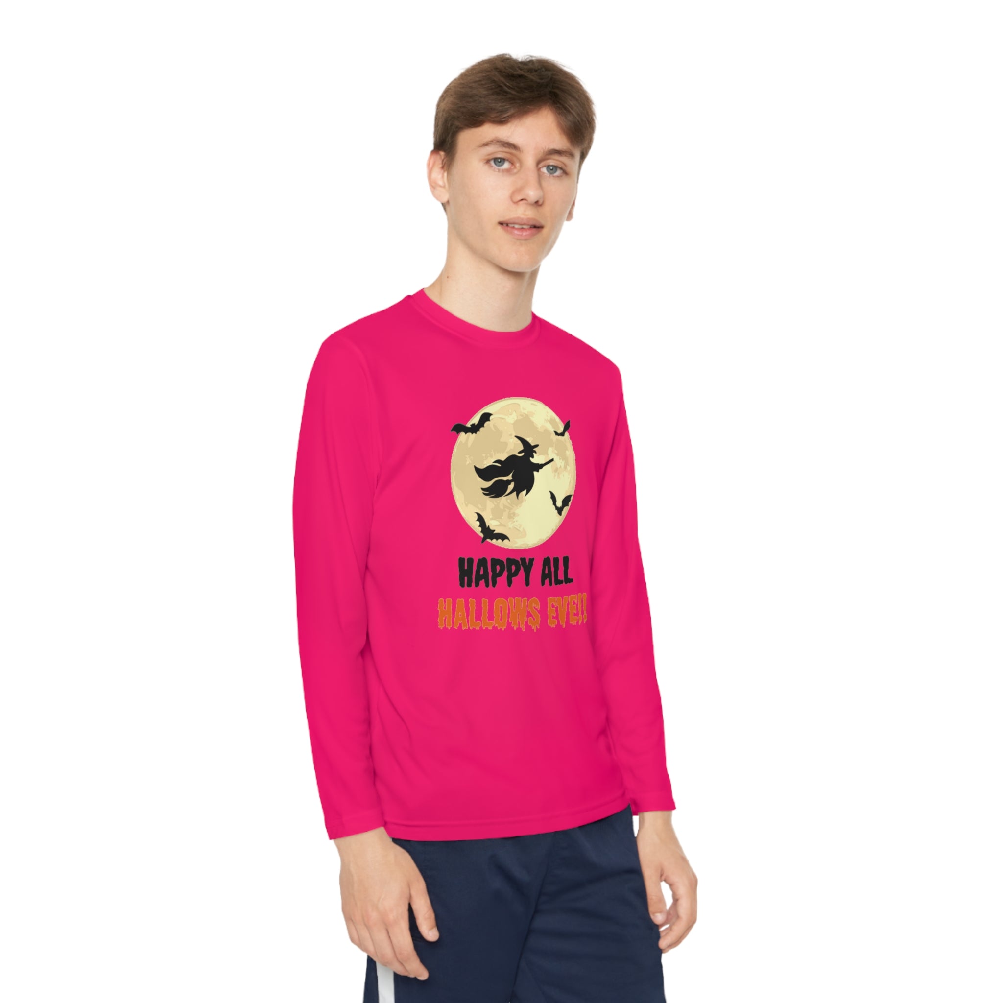Happy All Hallows Eve Youth Long Sleeve Competitor Tee