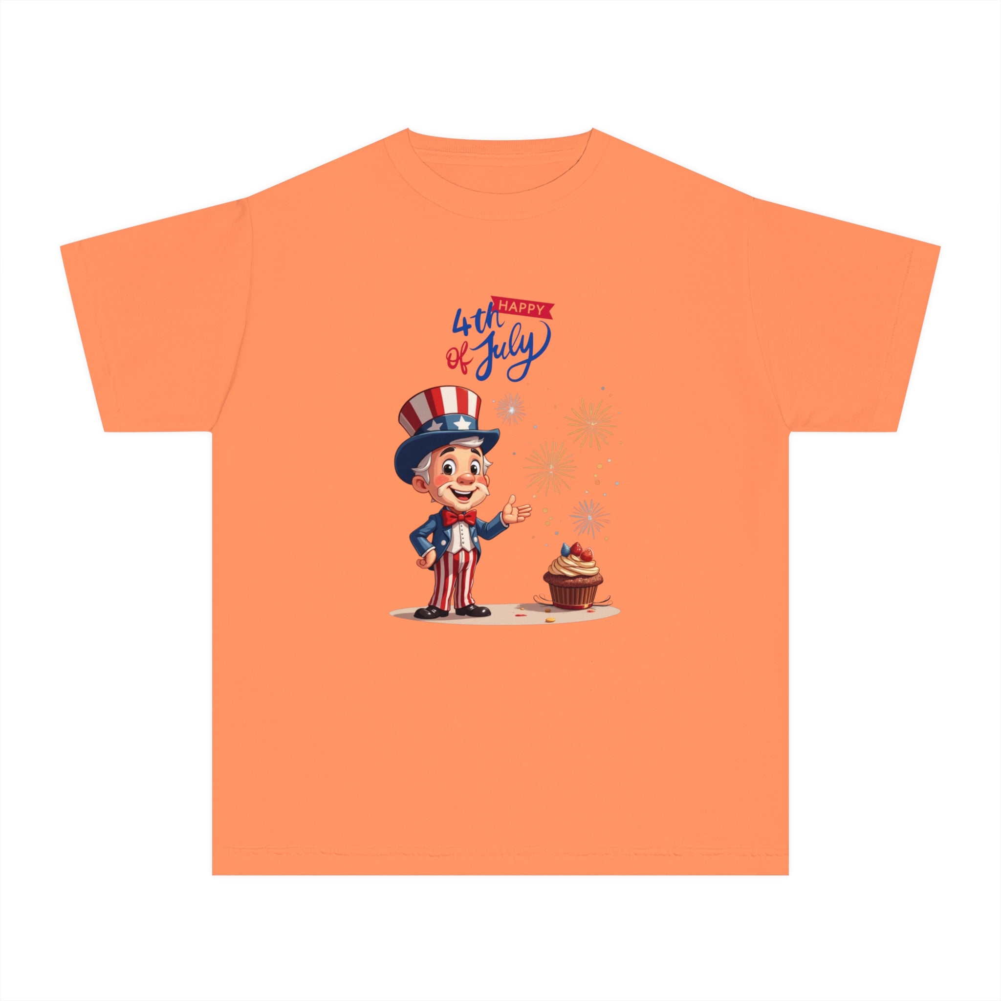 Uncle Sam Happy 4th of July Youth Midweight Tee