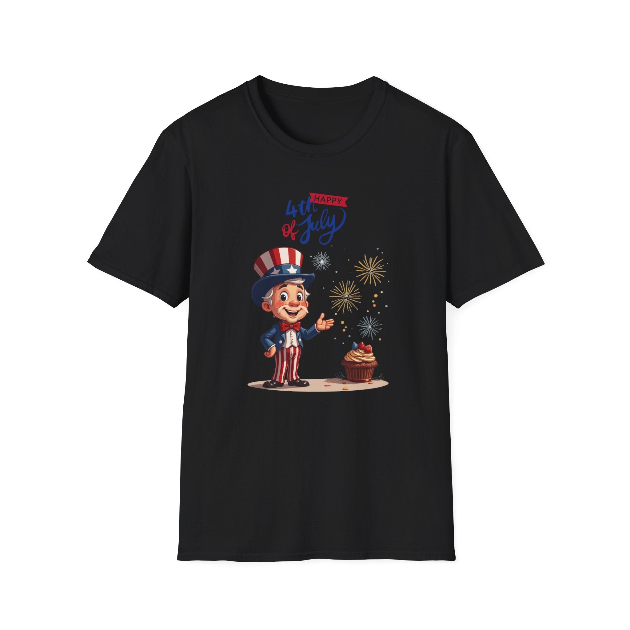 Uncle Sam Happy 4th of July Unisex Soft-style T-Shirt