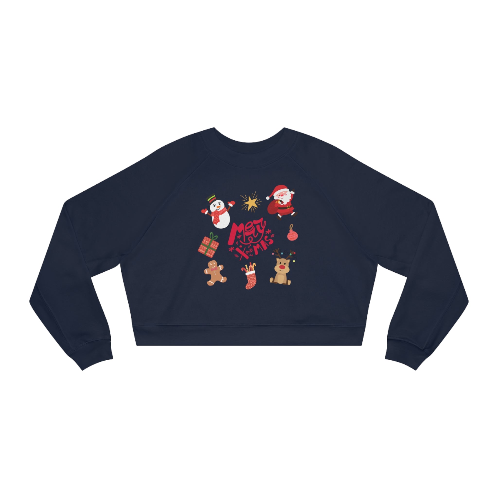 Merry Christmas Crew Women's Cropped Fleece Pullover