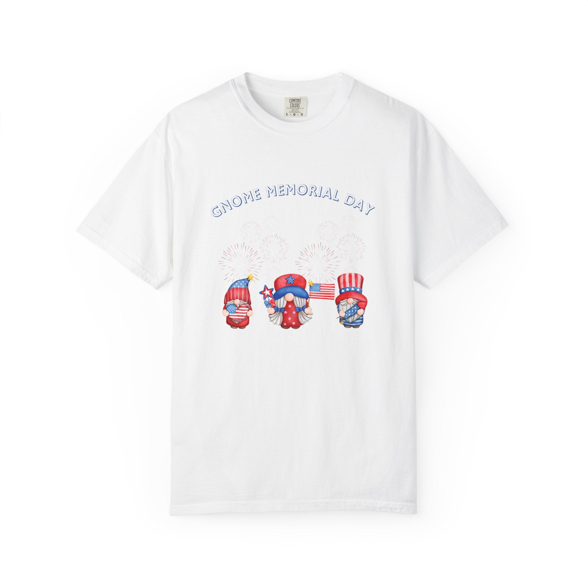 Gnome Memorial Day Unisex Garment-Dyed T-Shirt