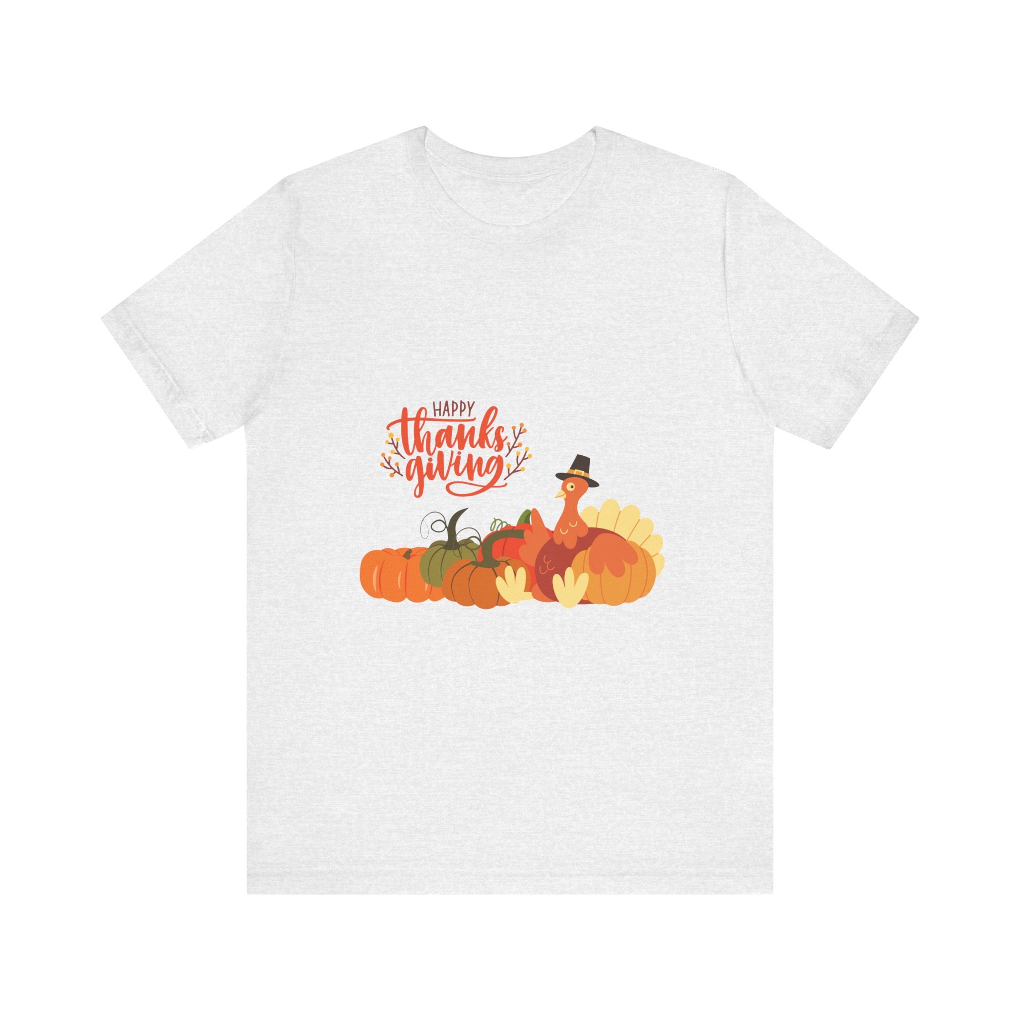 Happy Thanksgiving Turkey Unisex Jersey Short Sleeve Tee