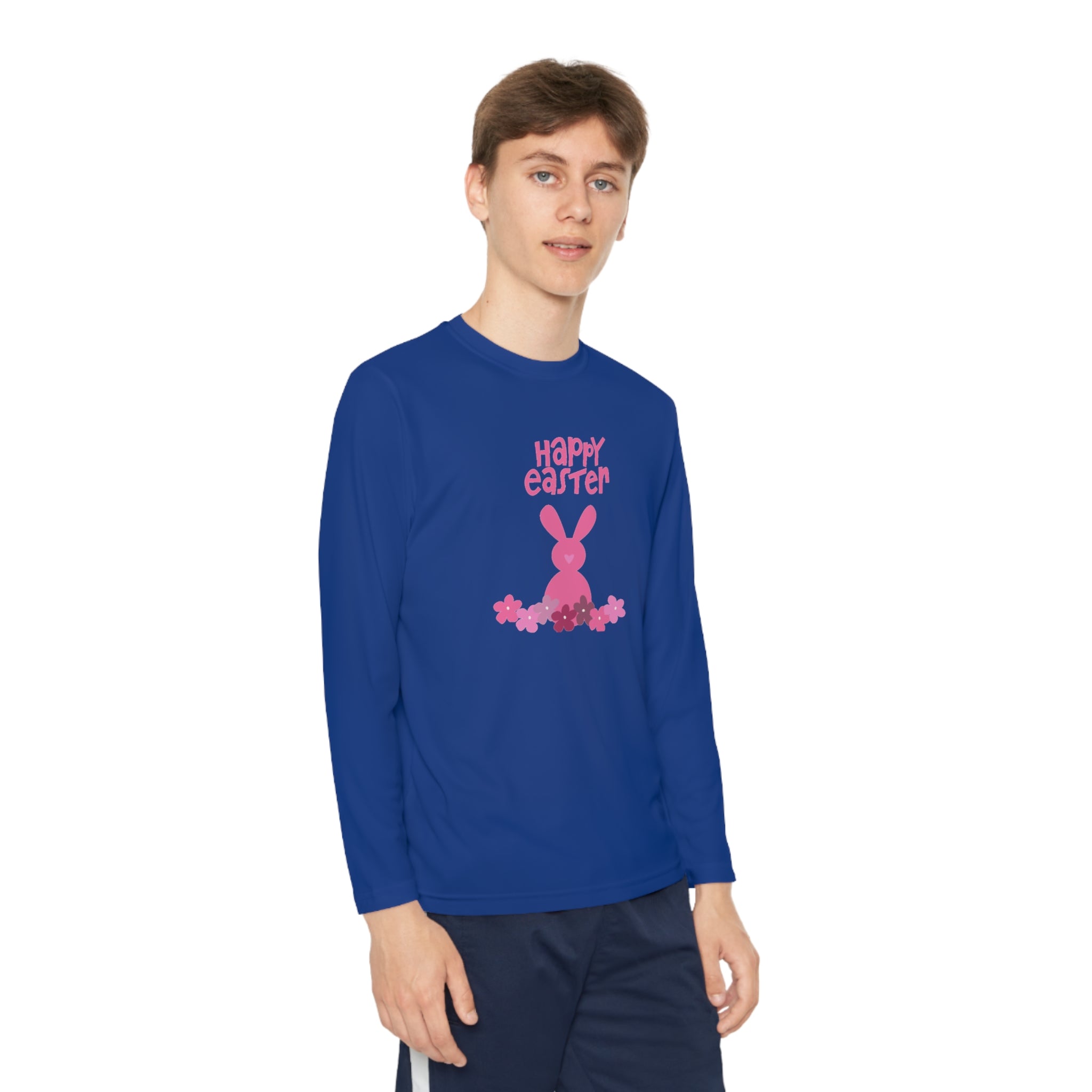 Happy Bunny Day Youth Long Sleeve Competitor Tee