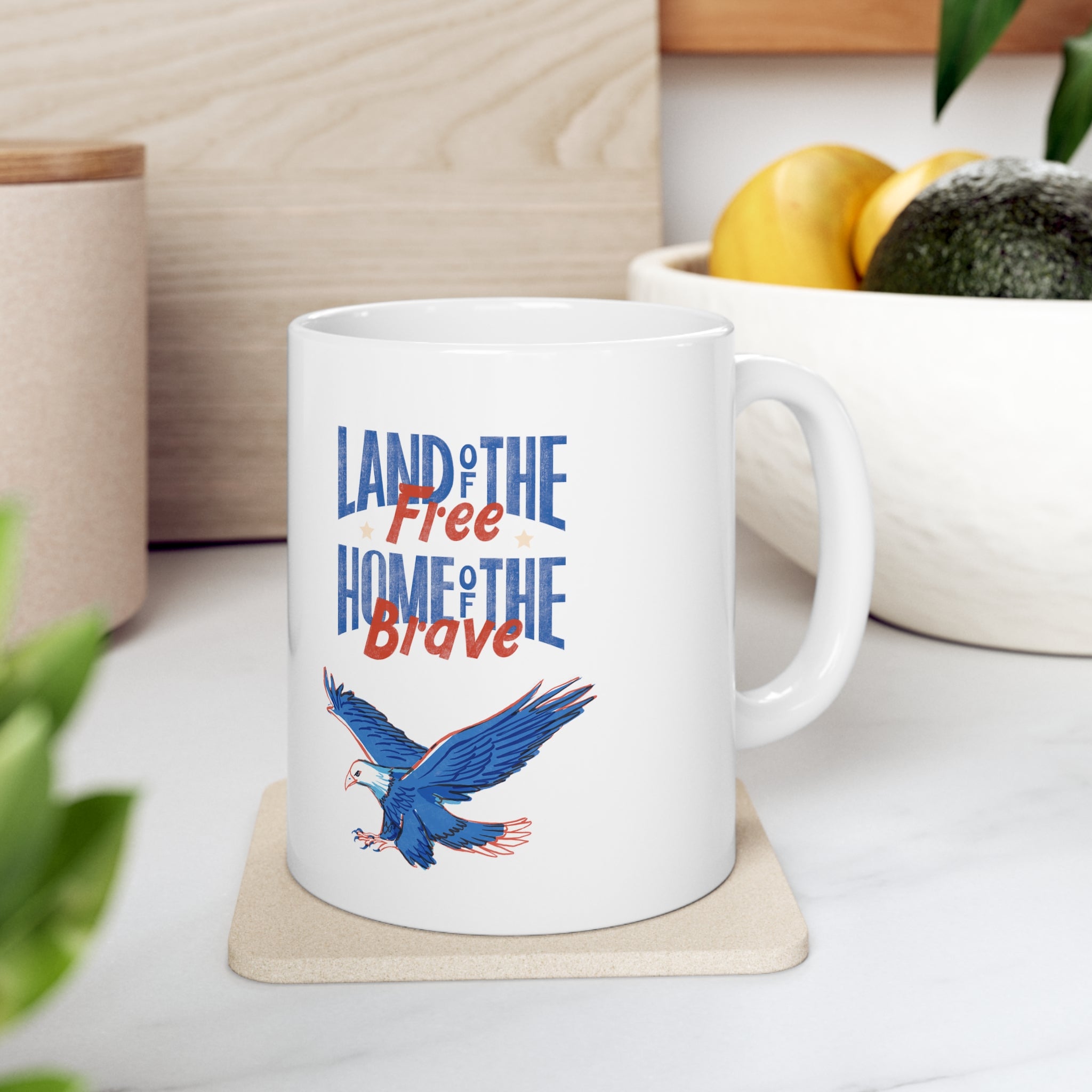 Land Of The Free Home Of The Brave Ceramic Mug 11oz