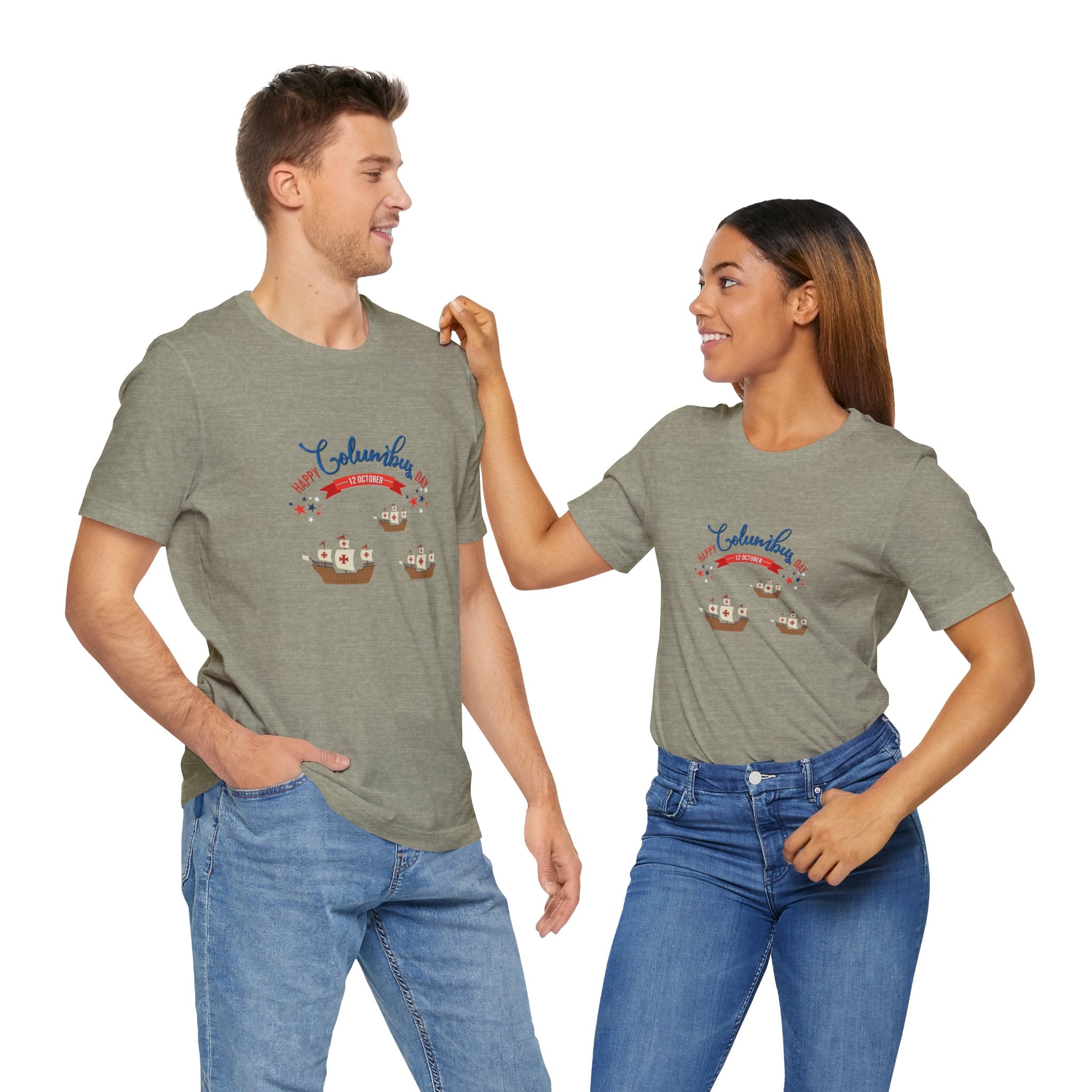 Happy Columbus Day Unisex Jersey Short Sleeve Tee