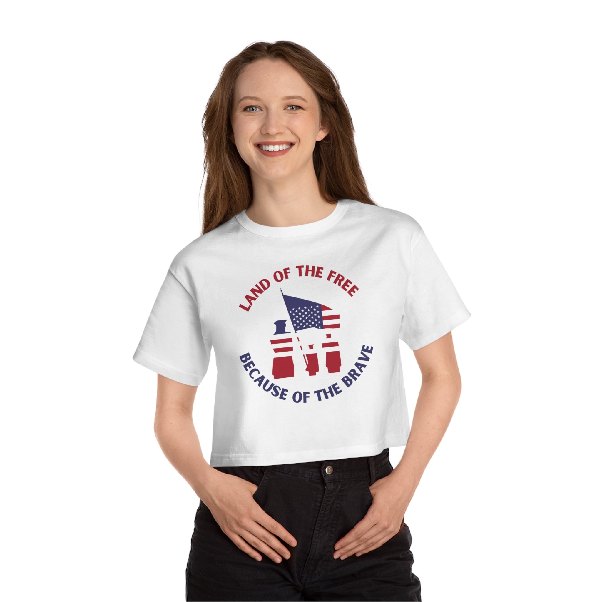 Memorial Day Freedom Is Not Free Champion Women's Heritage Cropped T-Shirt