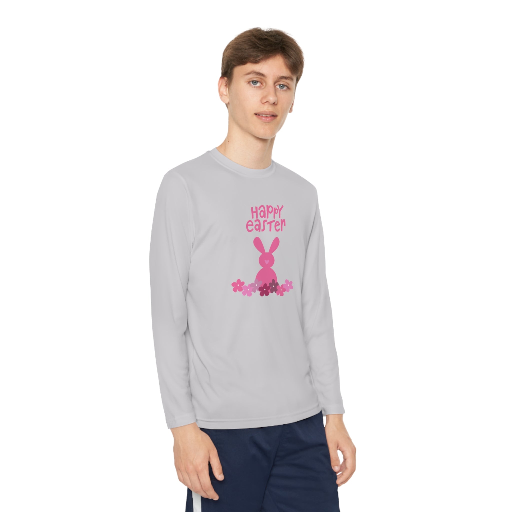 Happy Bunny Day Youth Long Sleeve Competitor Tee