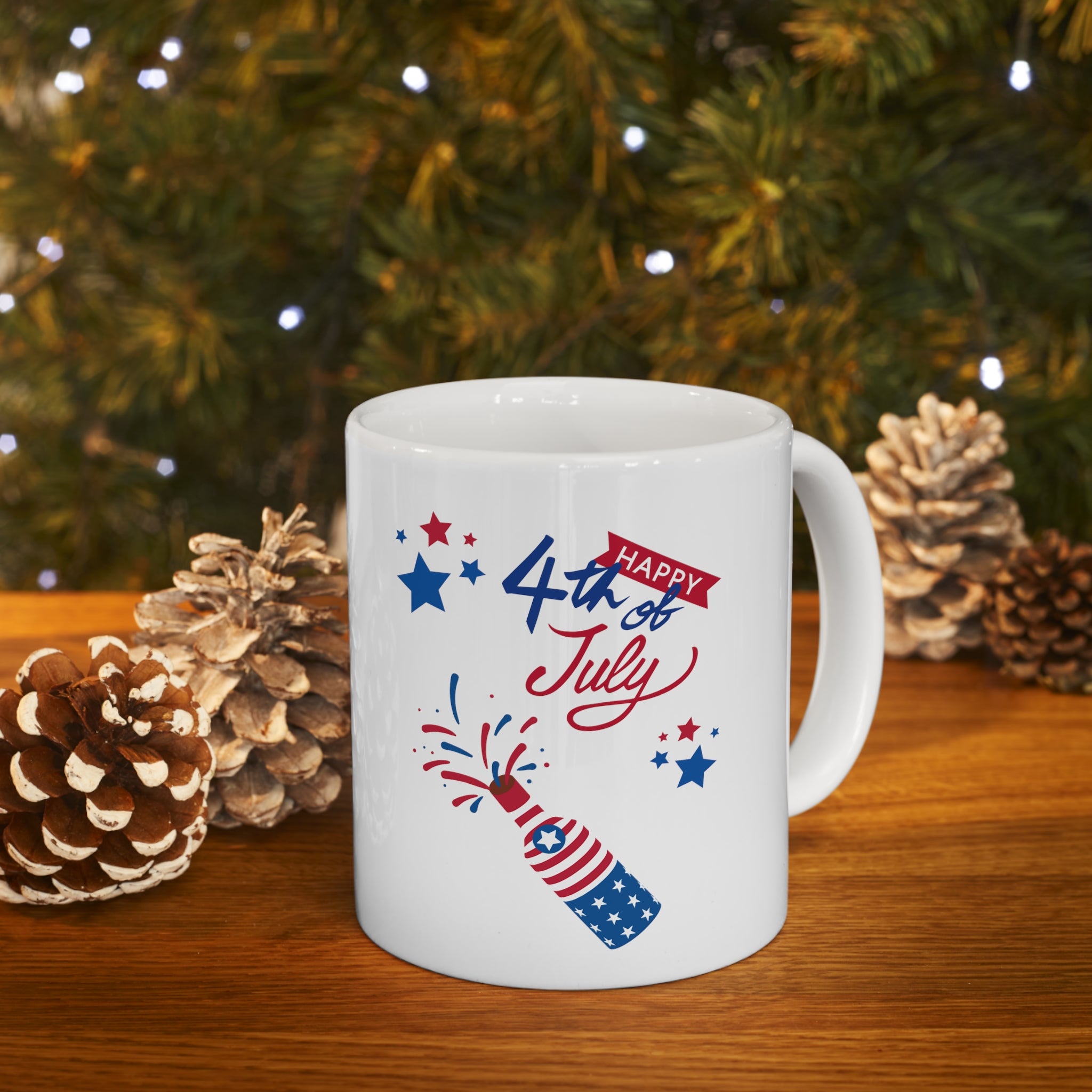 Happy 4th Of July Celebration Ceramic Mug 11oz