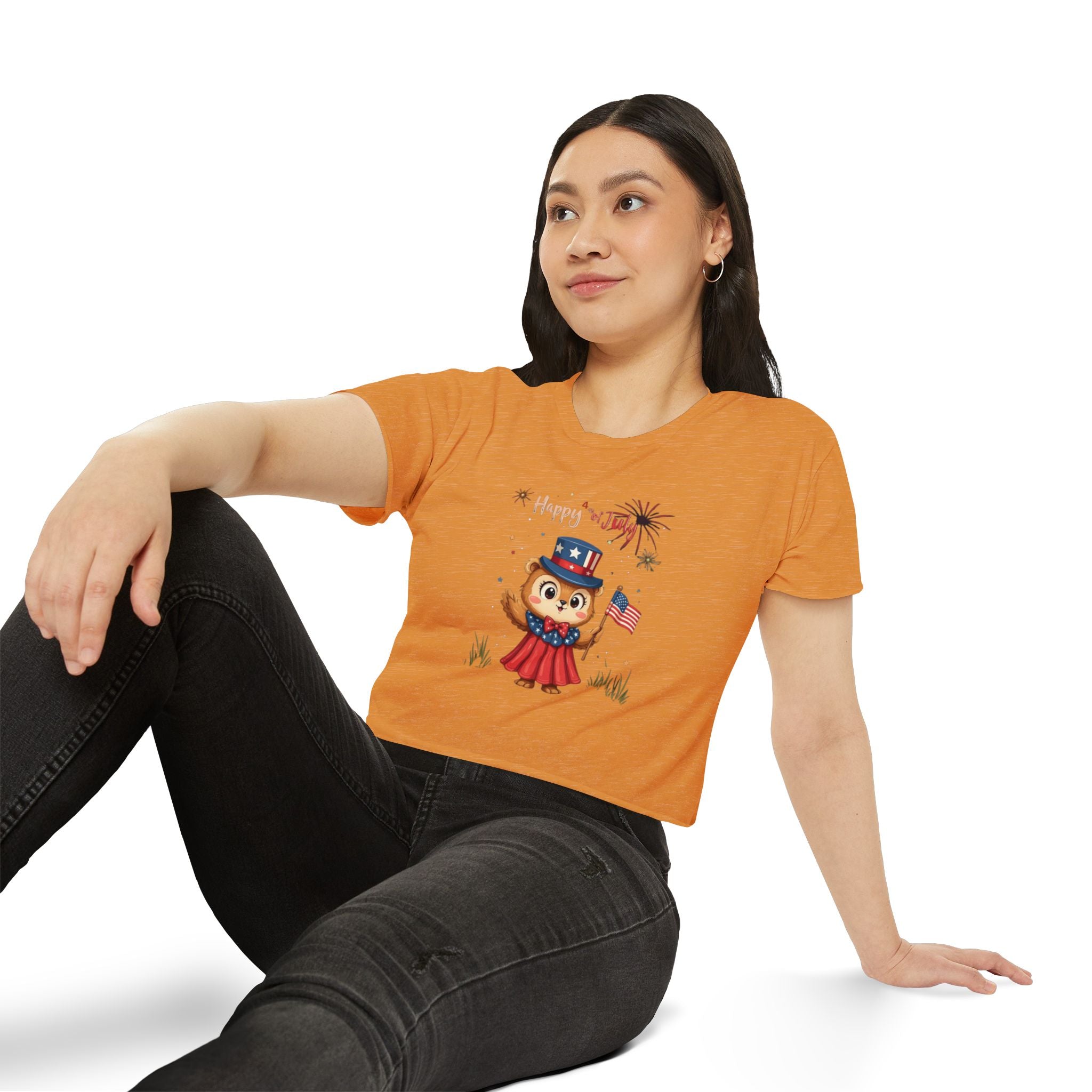 Happy Independence Day Crop Top