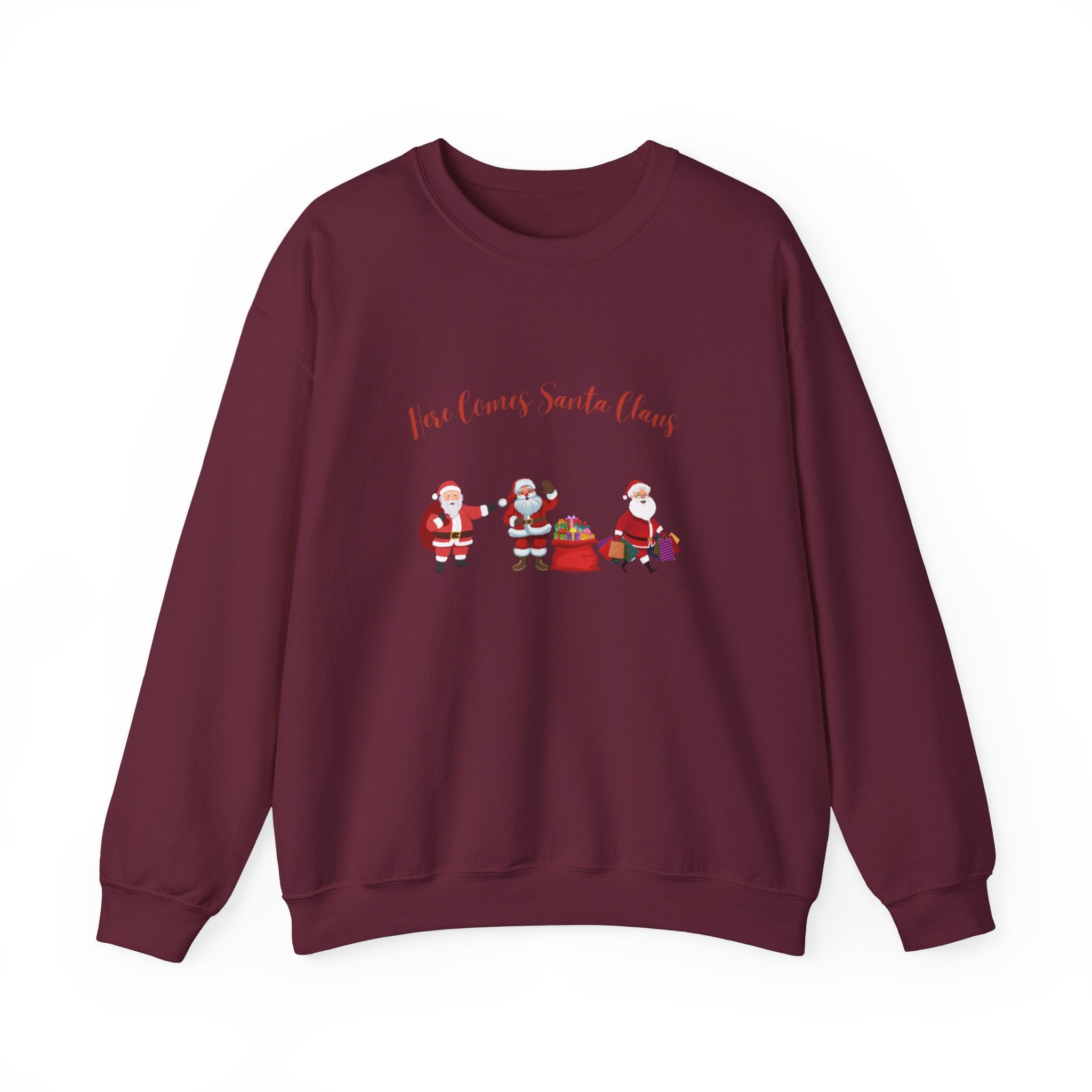 Here Comes Santa Claus Unisex Heavy Blend™ Crewneck Sweatshirt