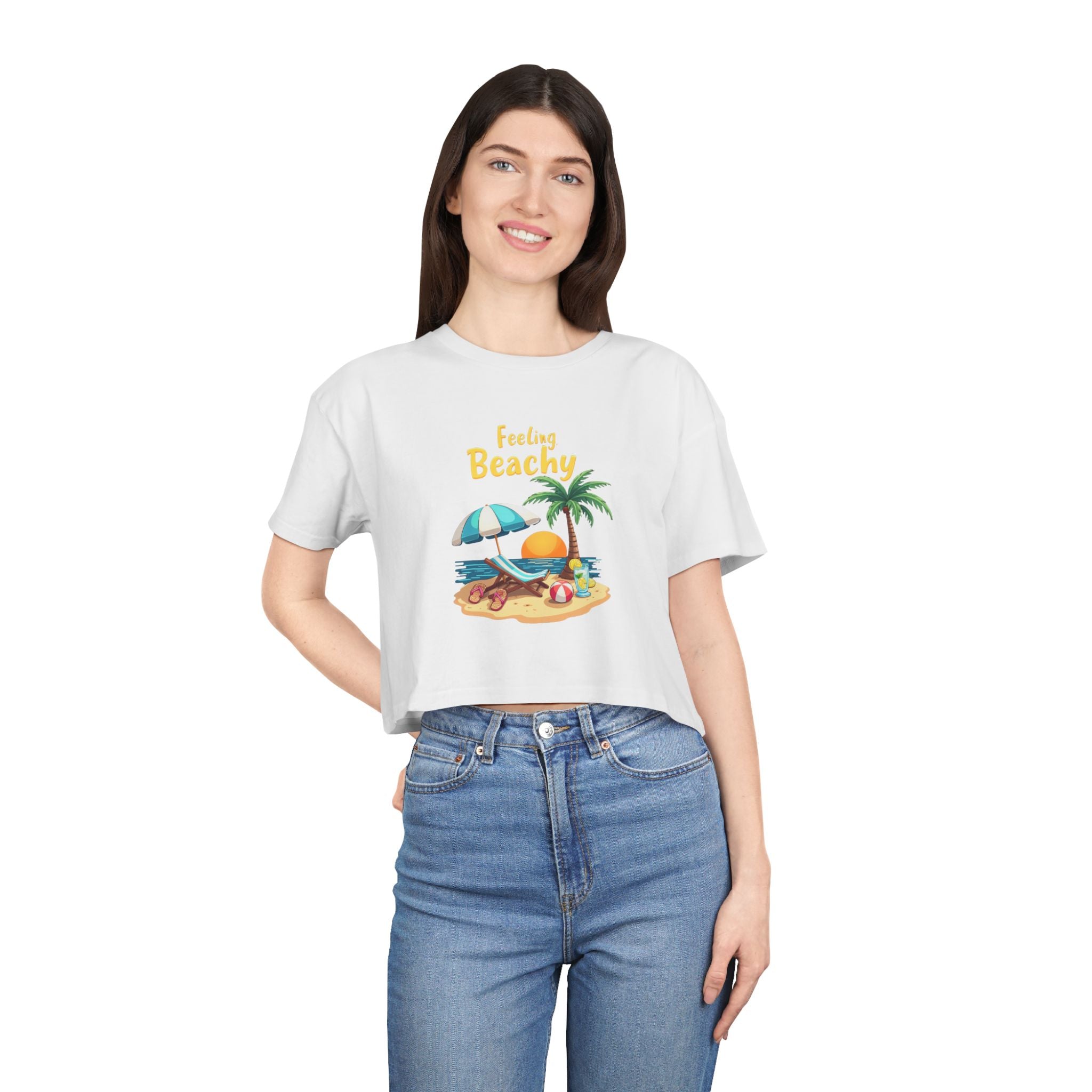 Feeling  Beachy Women's Crop Tee