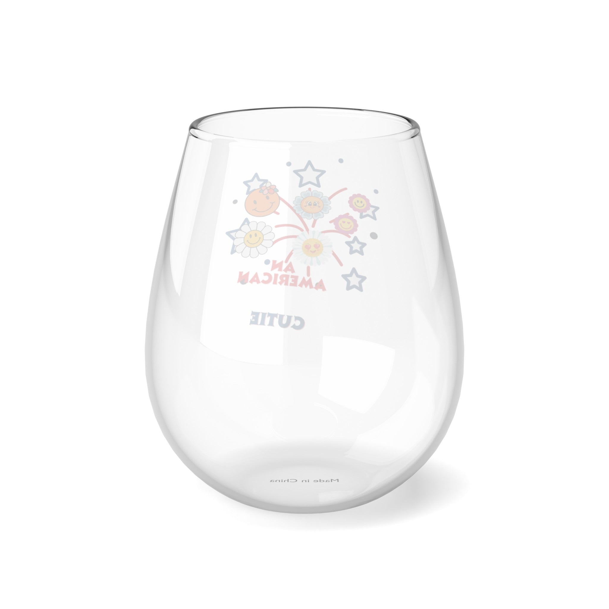 An American Cutie Stemless Wine Glass, 11.75oz