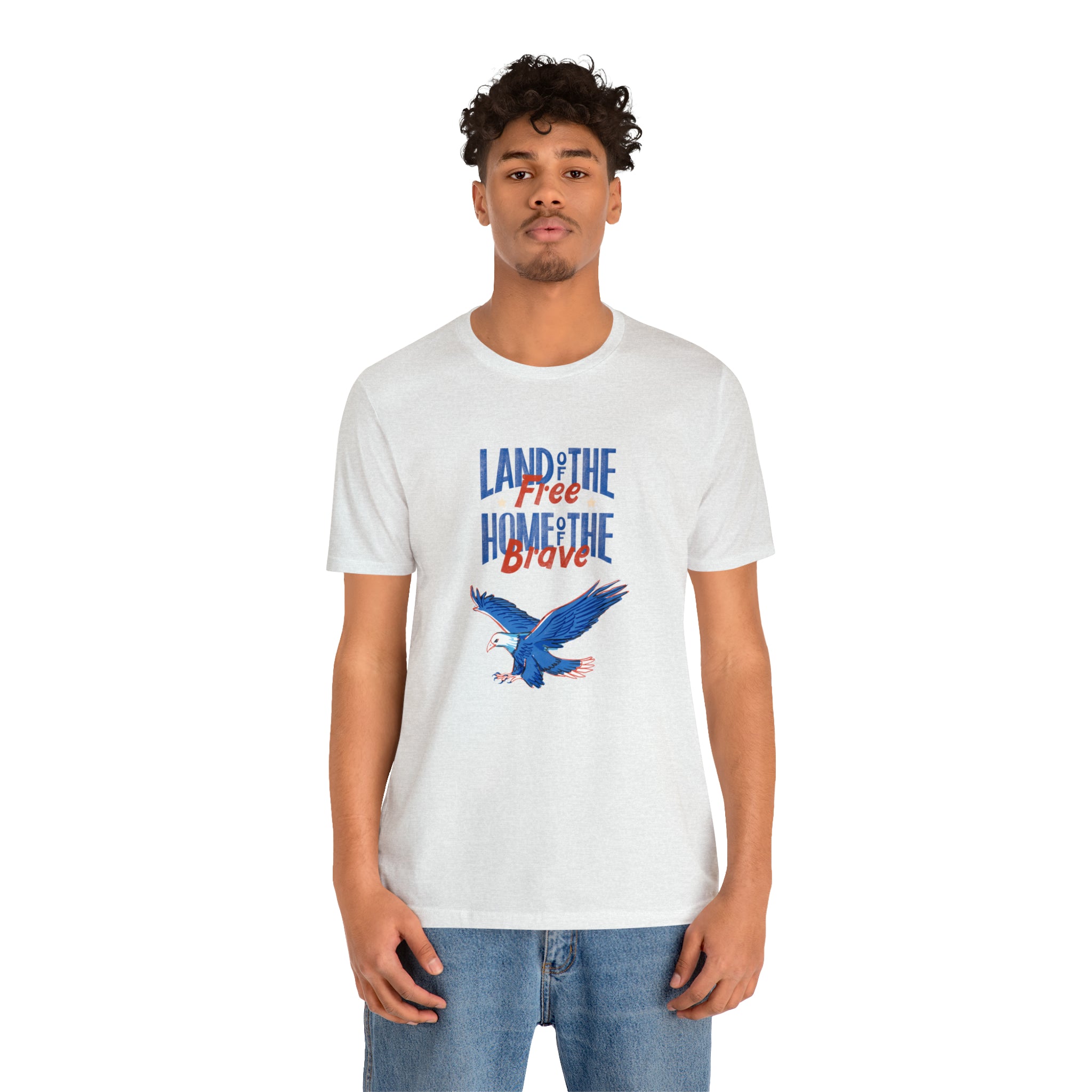 Land Of The Free Home Of The Brave Unisex Jersey Short Sleeve Tee