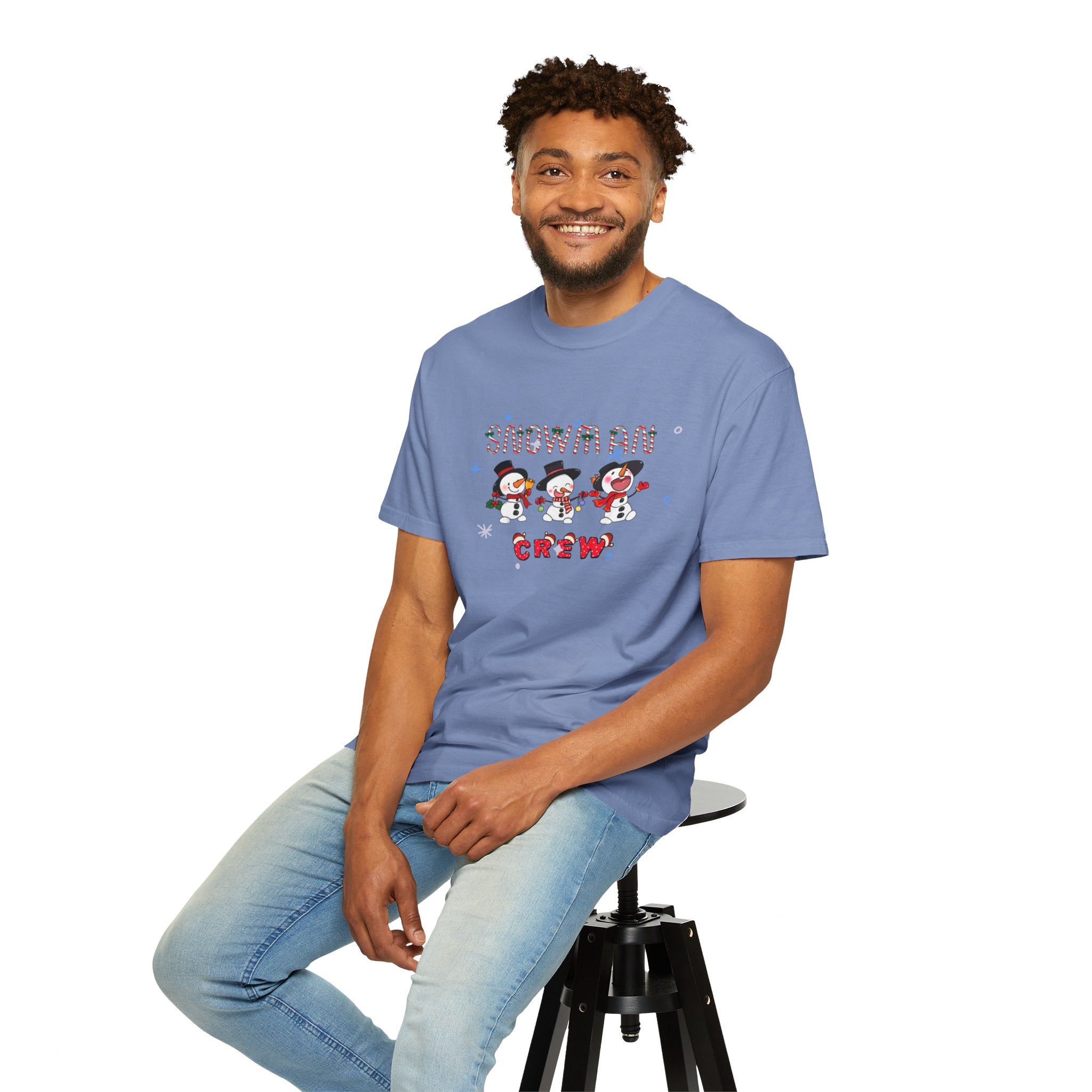 Snowman Crew Unisex Garment-Dyed T-shirt