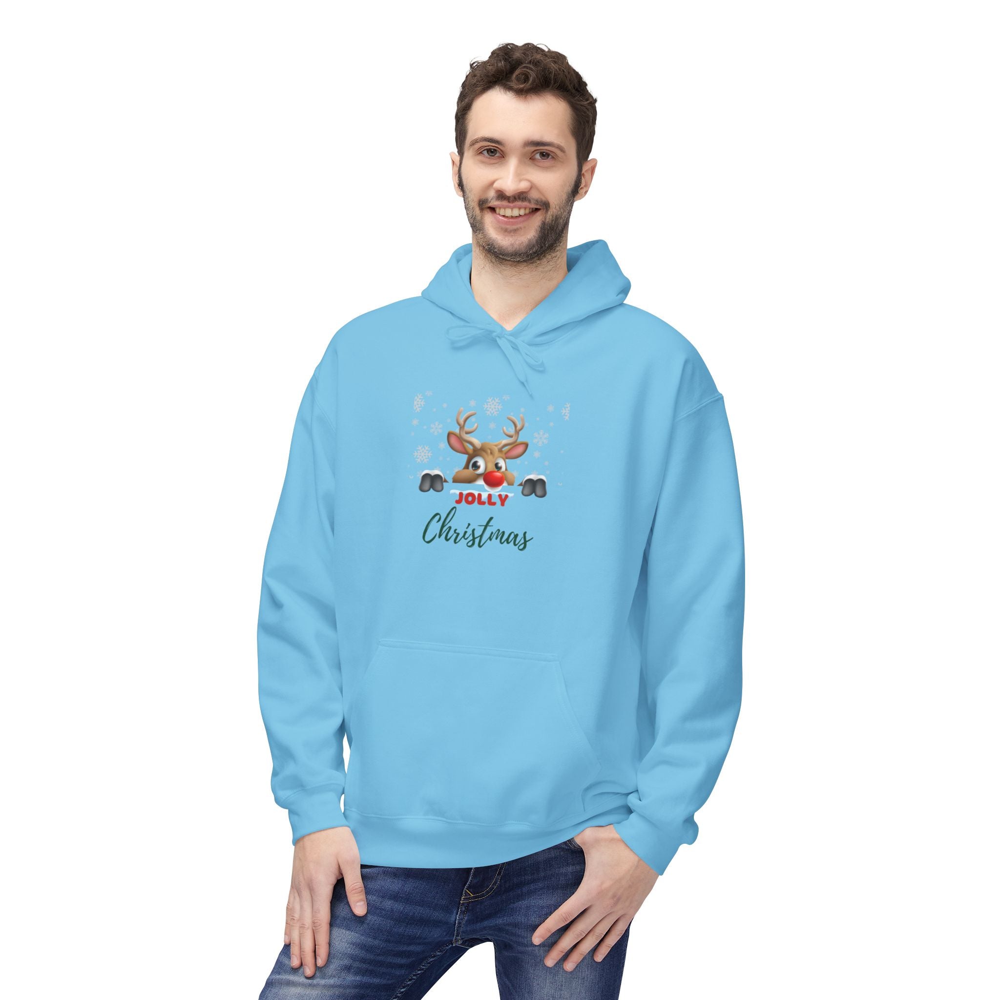 Jolly Christmas Unisex Midweight Softstyle Fleece Hoodie