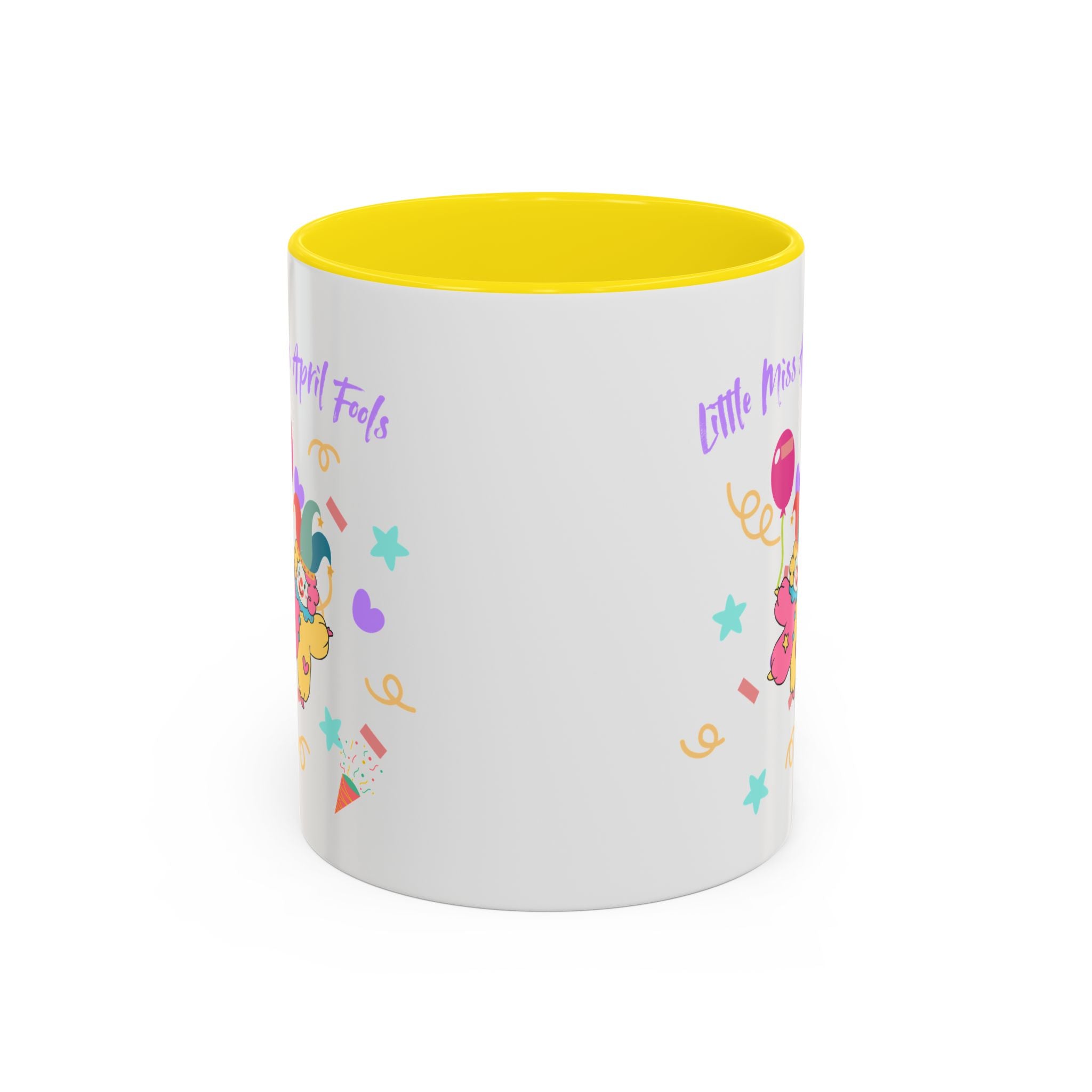 Little Miss April Fool's  Day Accent Coffee Mug - Fun & Whimsical 11oz/15oz