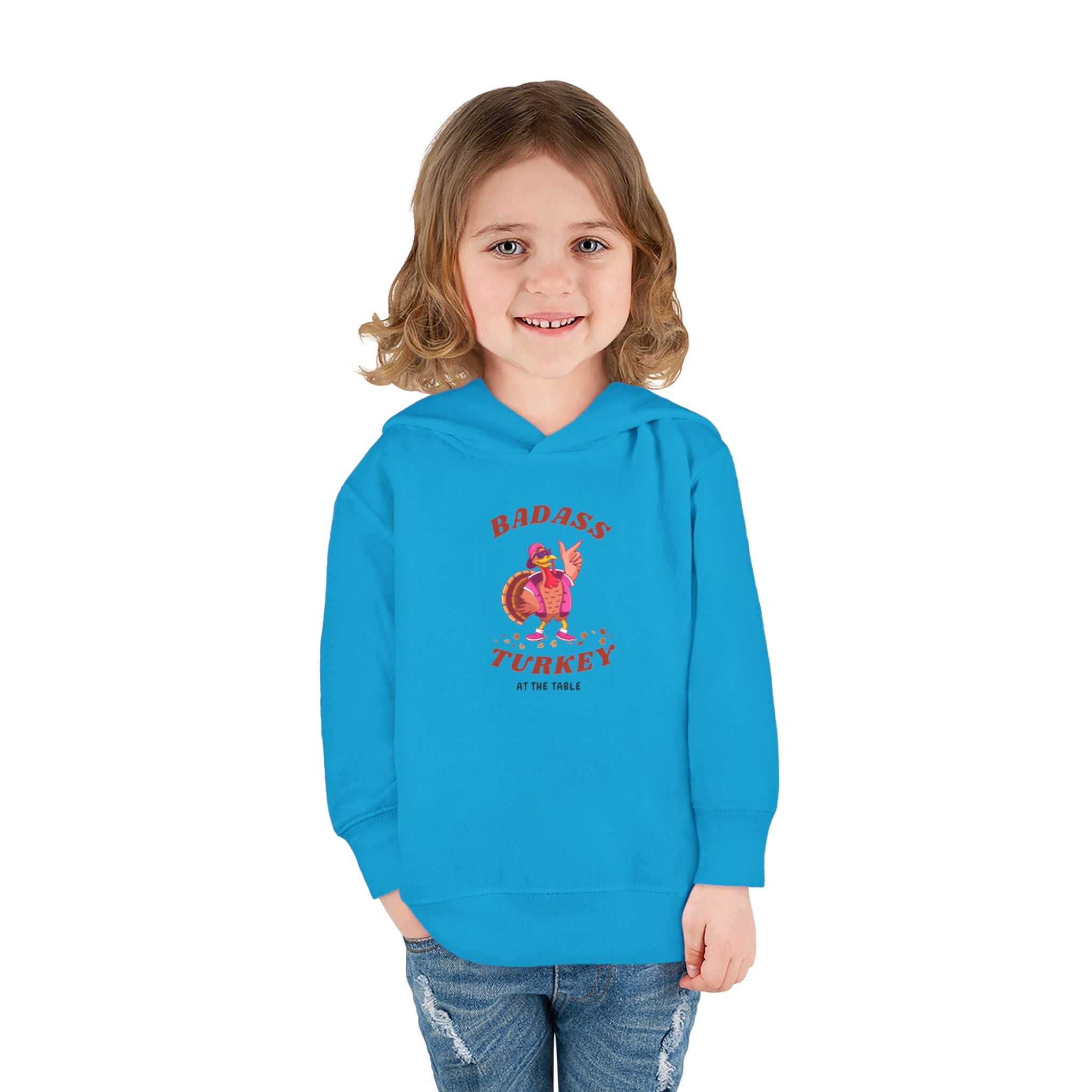 Badass Turkey Toddler Pullover Fleece Hoodie