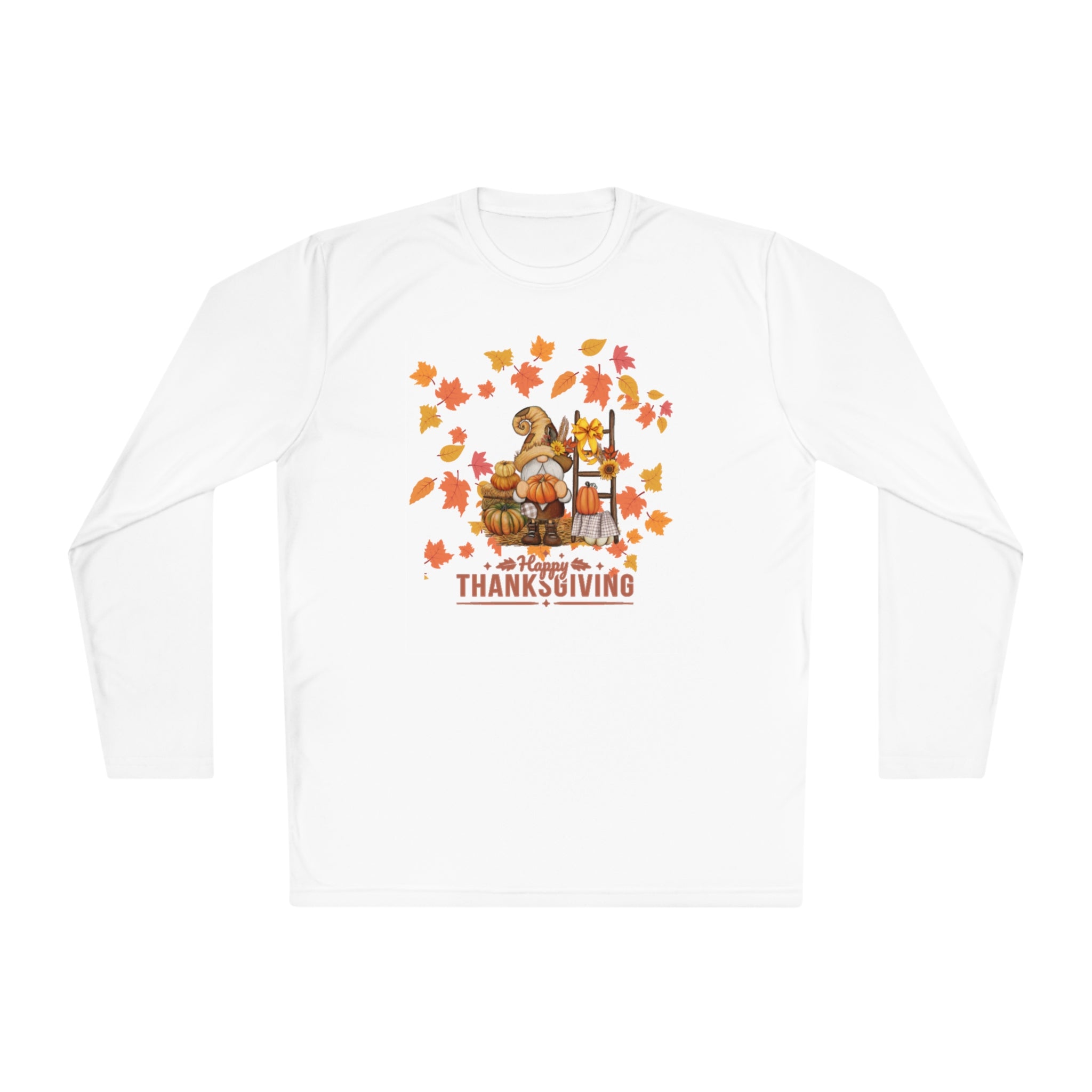 Gnome Happy Thanksgiving Unisex Lightweight Long Sleeve Tee