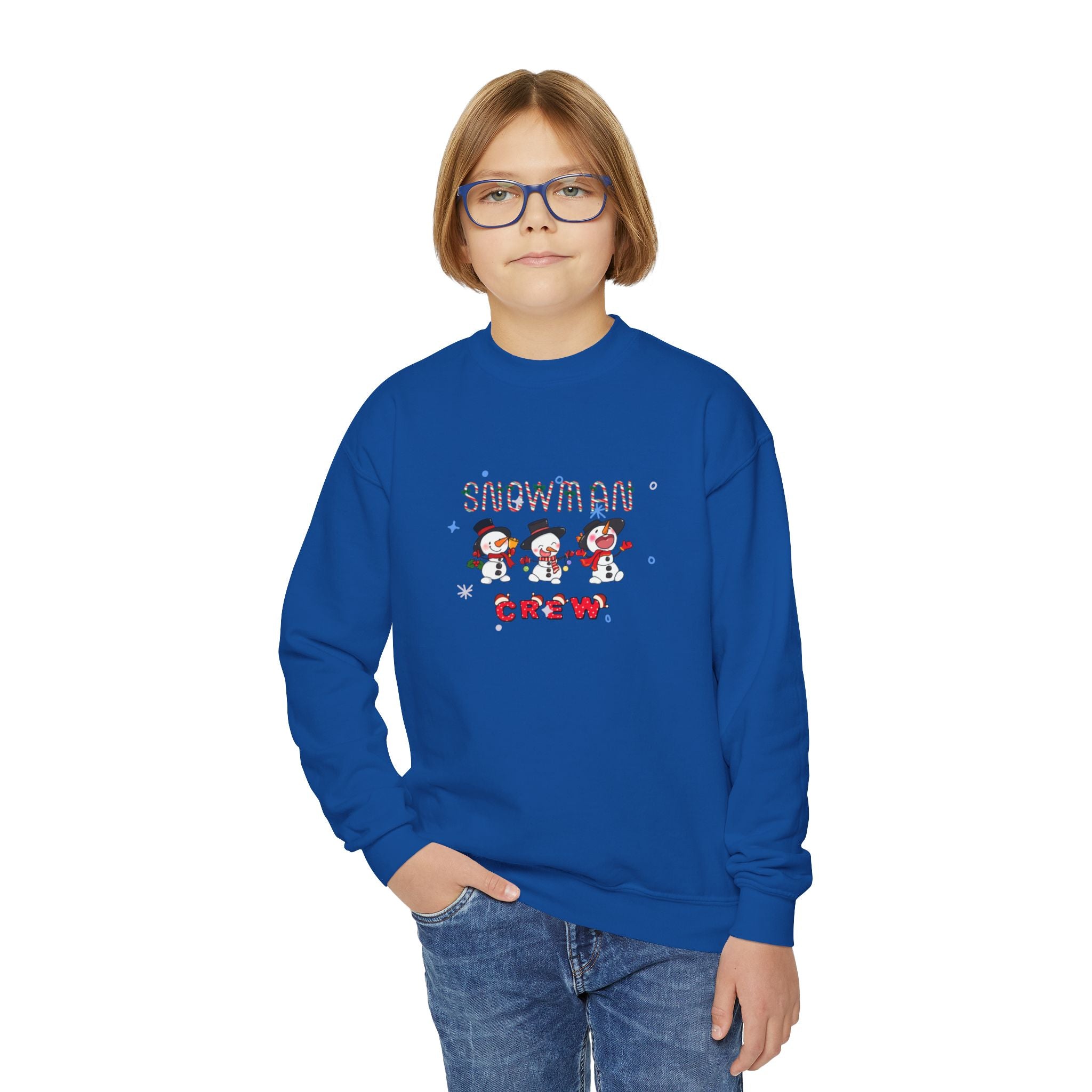 Snowman Crew Youth Crewneck Sweatshirt