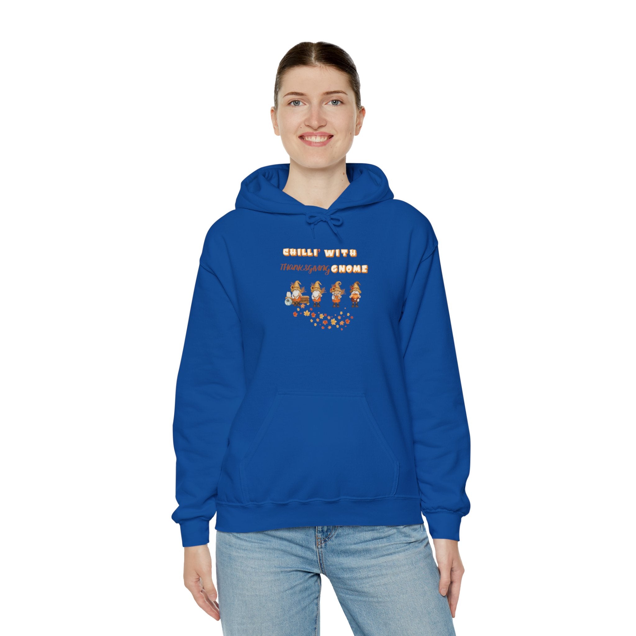 Chilli' With Thanksgiving Gnome Unisex Heavy Blend™ Hooded Sweatshirt