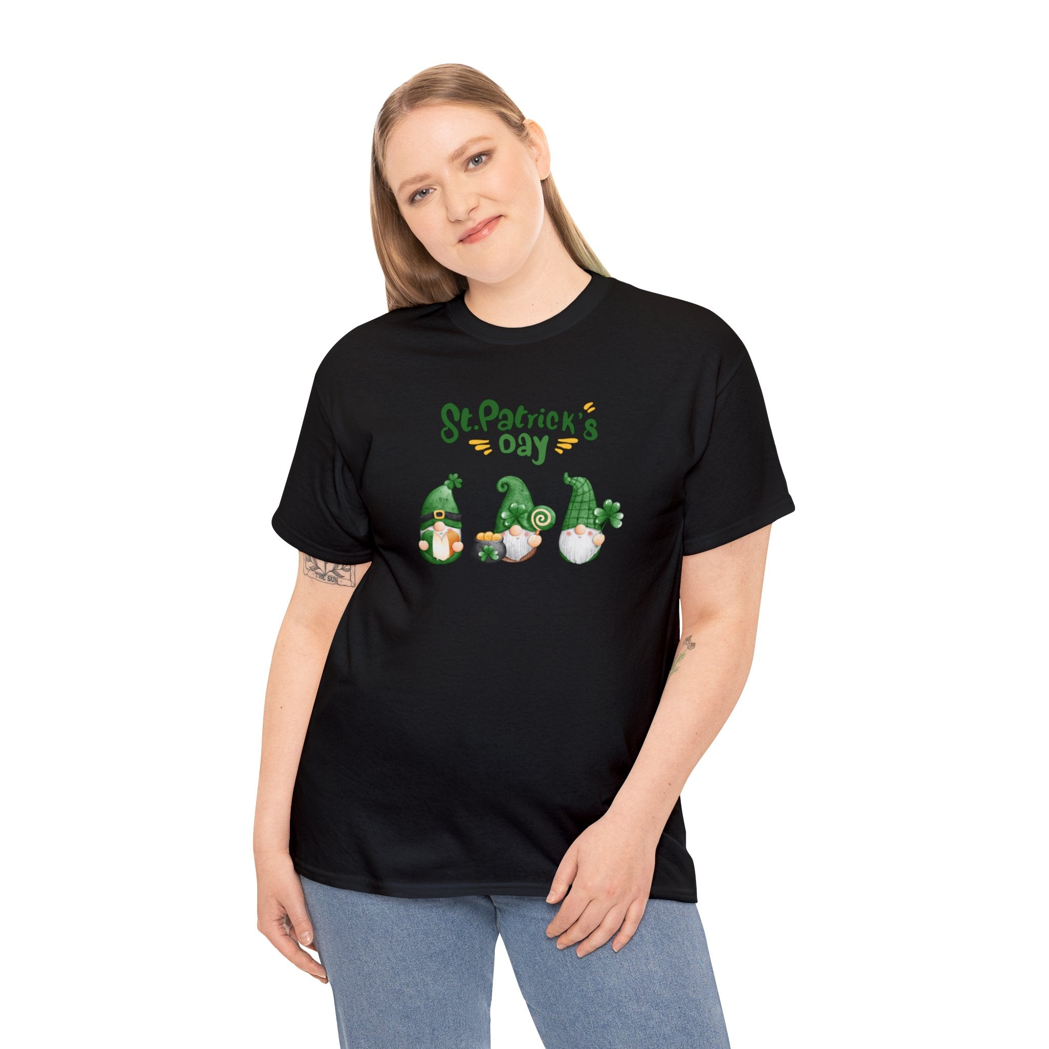 St. Patty's Day Gnome Unisex Heavy Cotton Tee