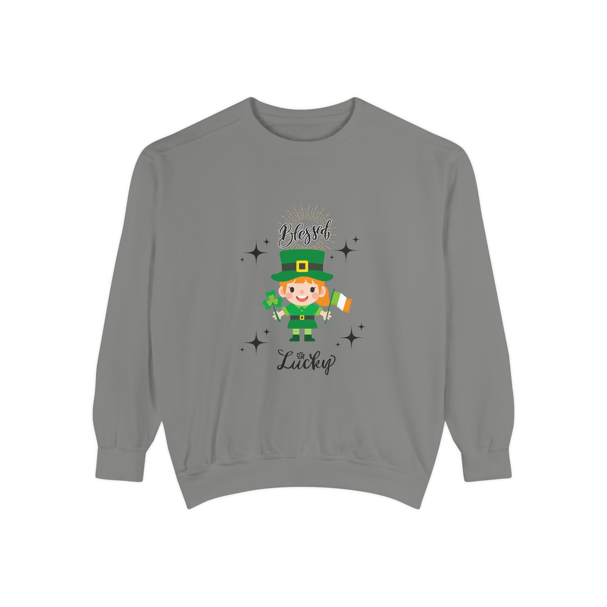Blessed & Lucky Unisex Garment-Dyed Sweatshirt