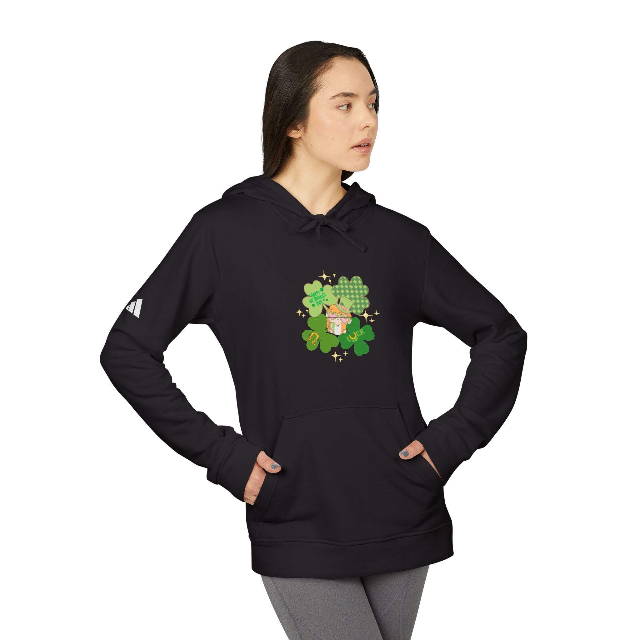 Retro St.Paddy's Day Adidas Unisex Fleece Hoodie