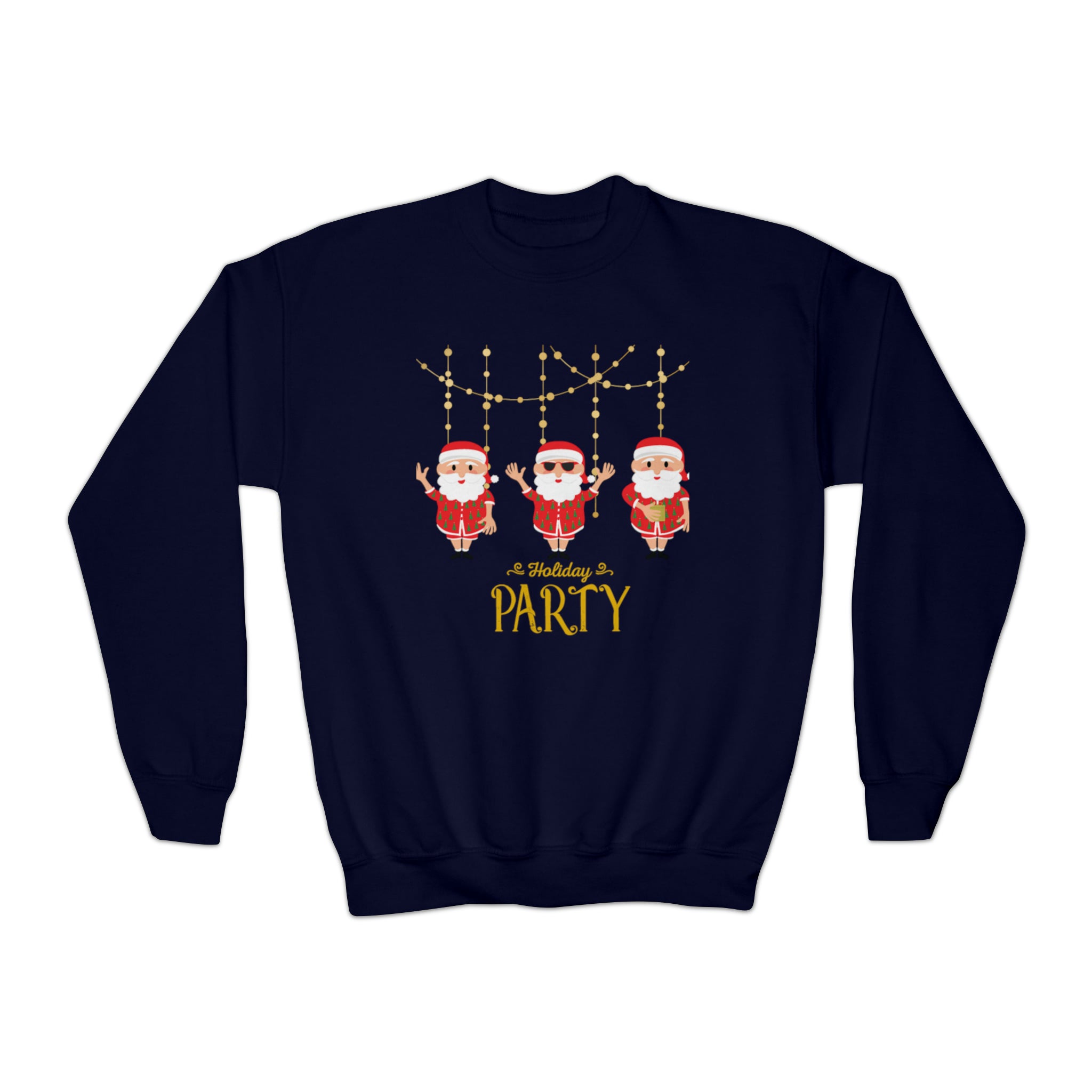 Santa's Holiday Party Youth Crewneck Sweatshirt