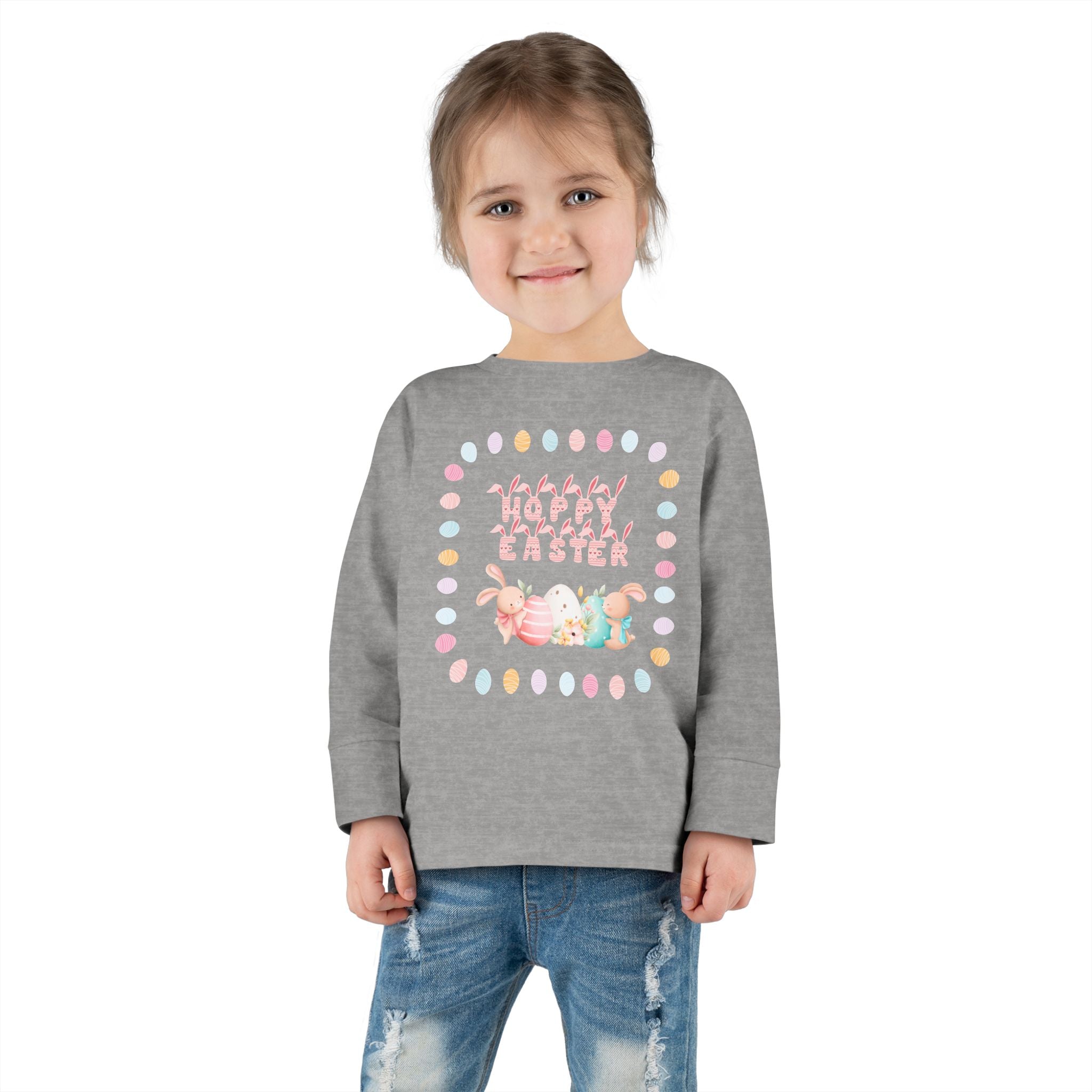 Hoppy Easter Toddler Long Sleeve Tee