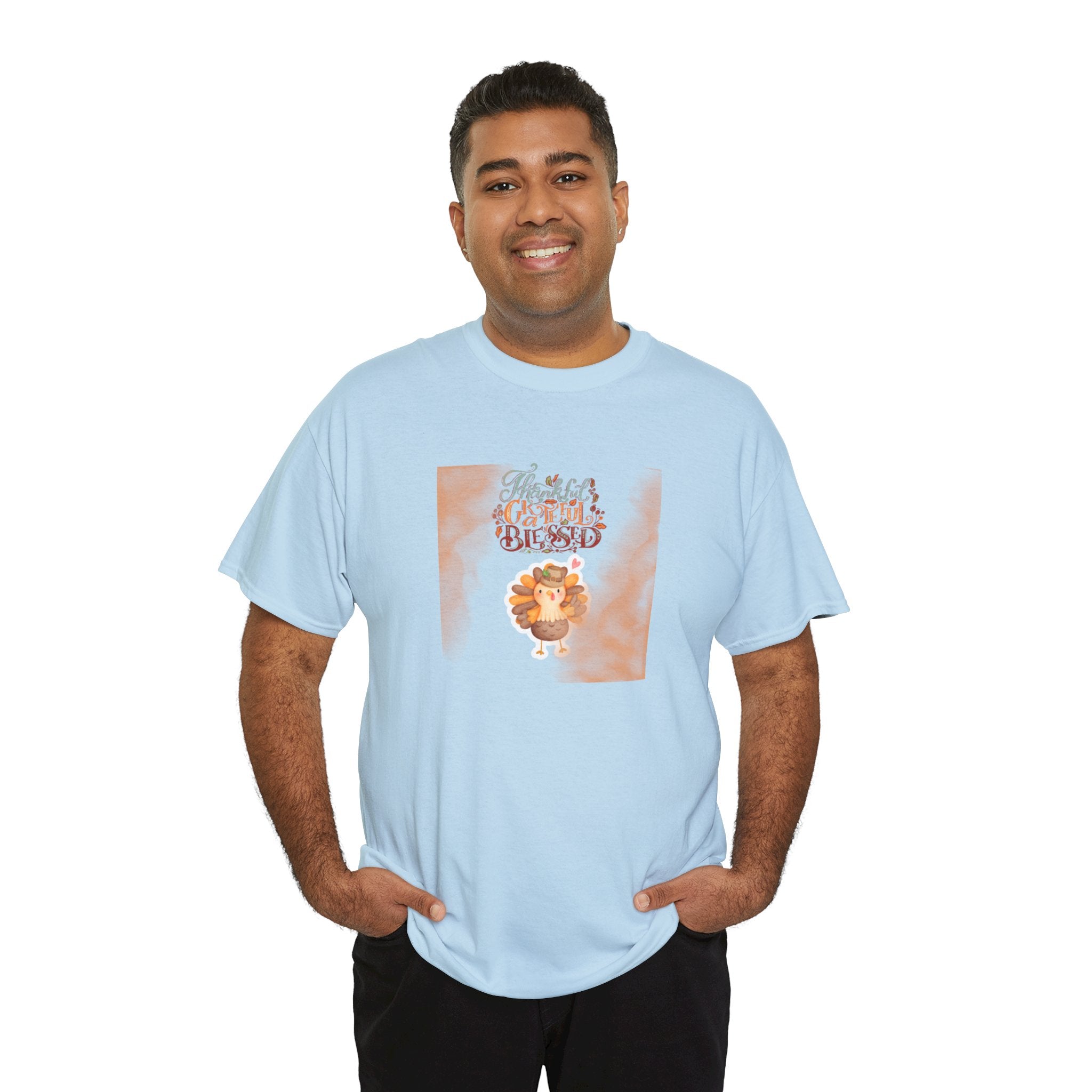 Thankful Grateful Blessed Unisex Heavy Cotton Tee