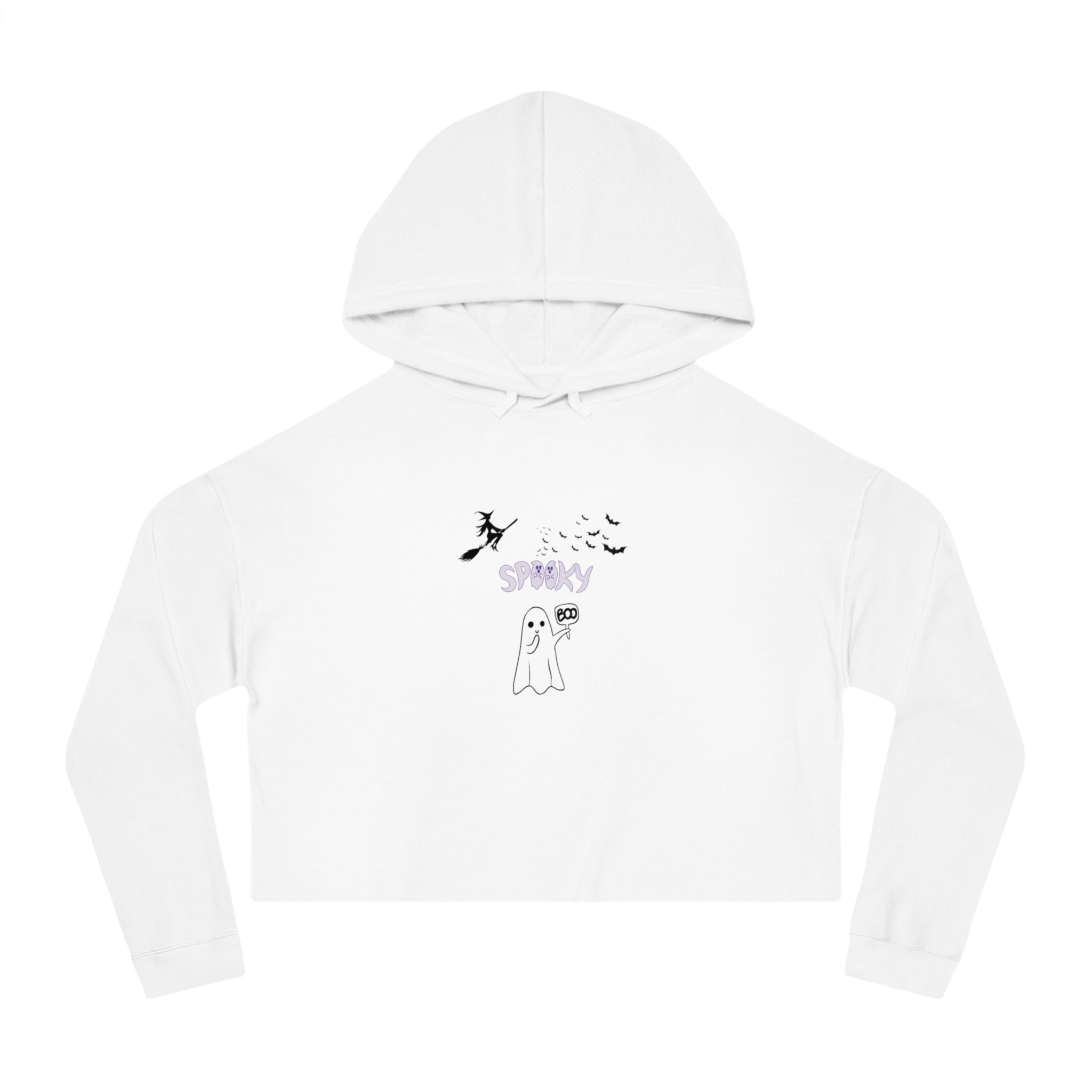 Spooky Boo Women’s Cropped Hooded Sweatshirt