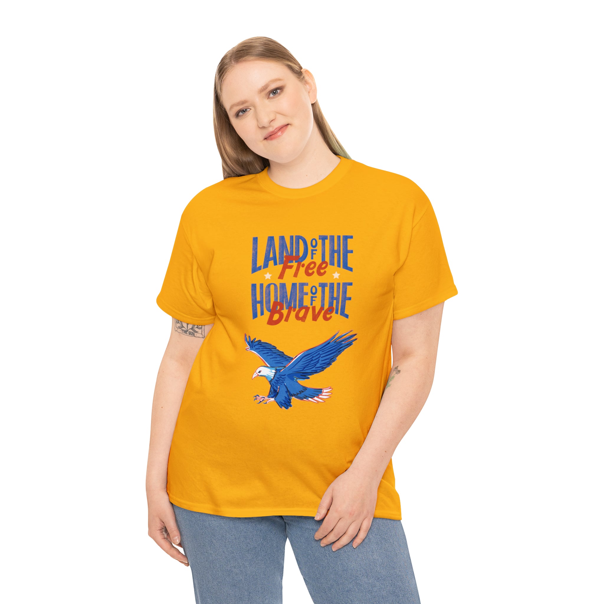 Land Of The Free Home Of The Brave Unisex Heavy Cotton Tee
