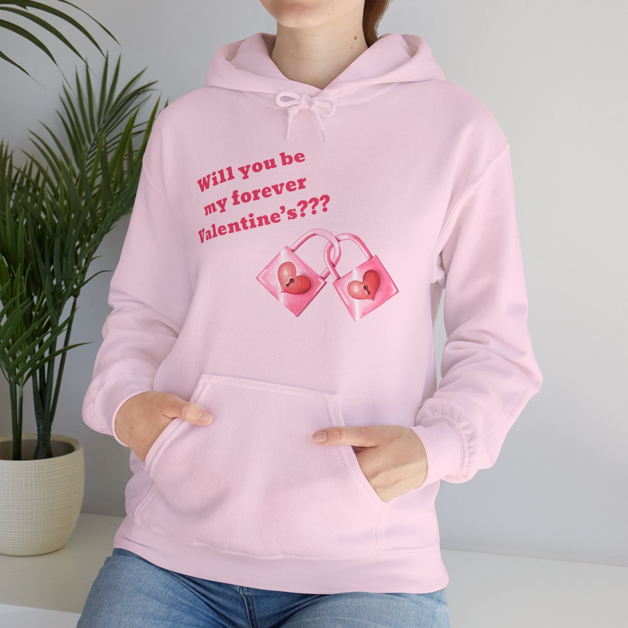 Will You Be My Forever Valentine?? Unisex Heavy Blend™ Hooded Sweatshirt