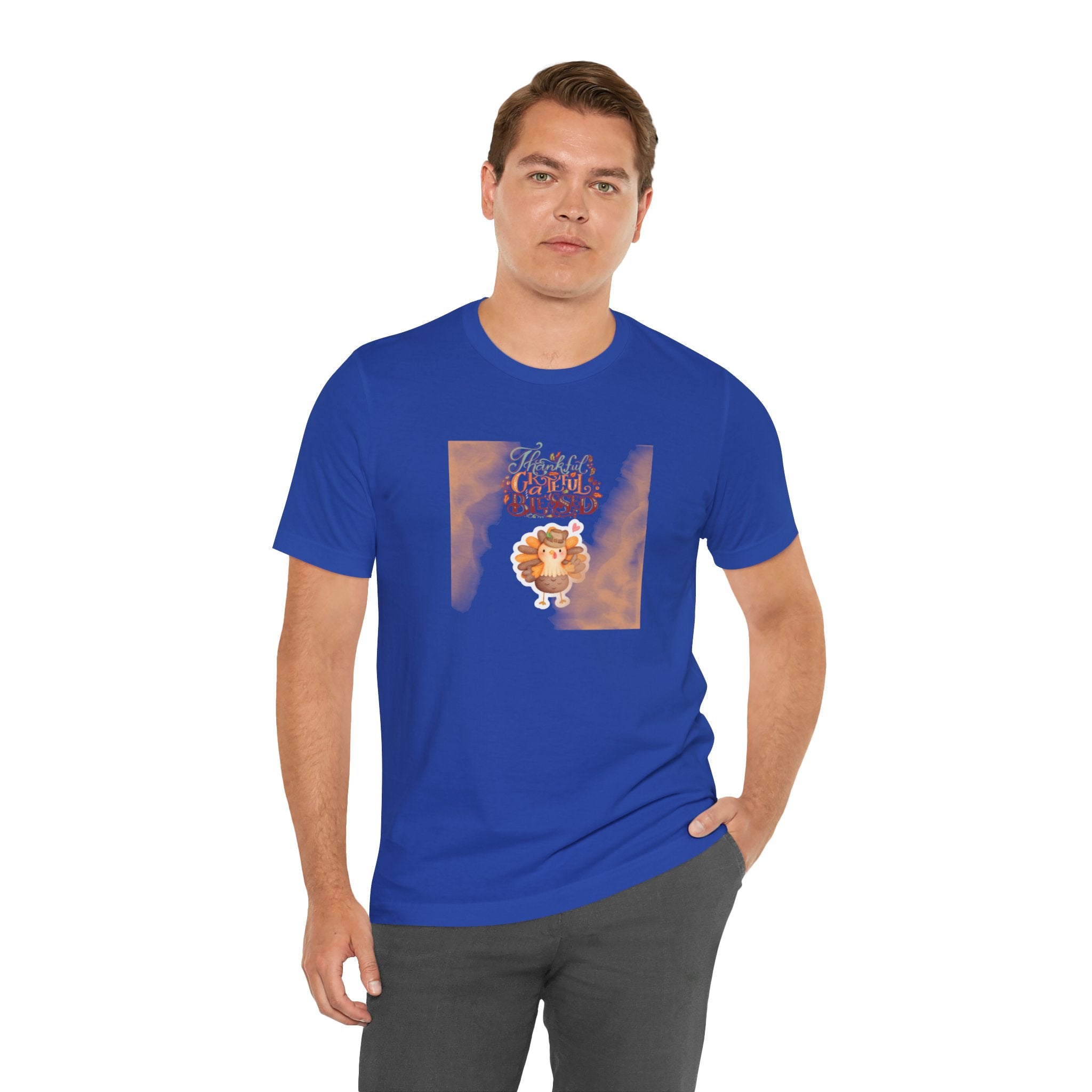 Thankful Grateful Blessed Unisex Jersey Short Sleeve Tee
