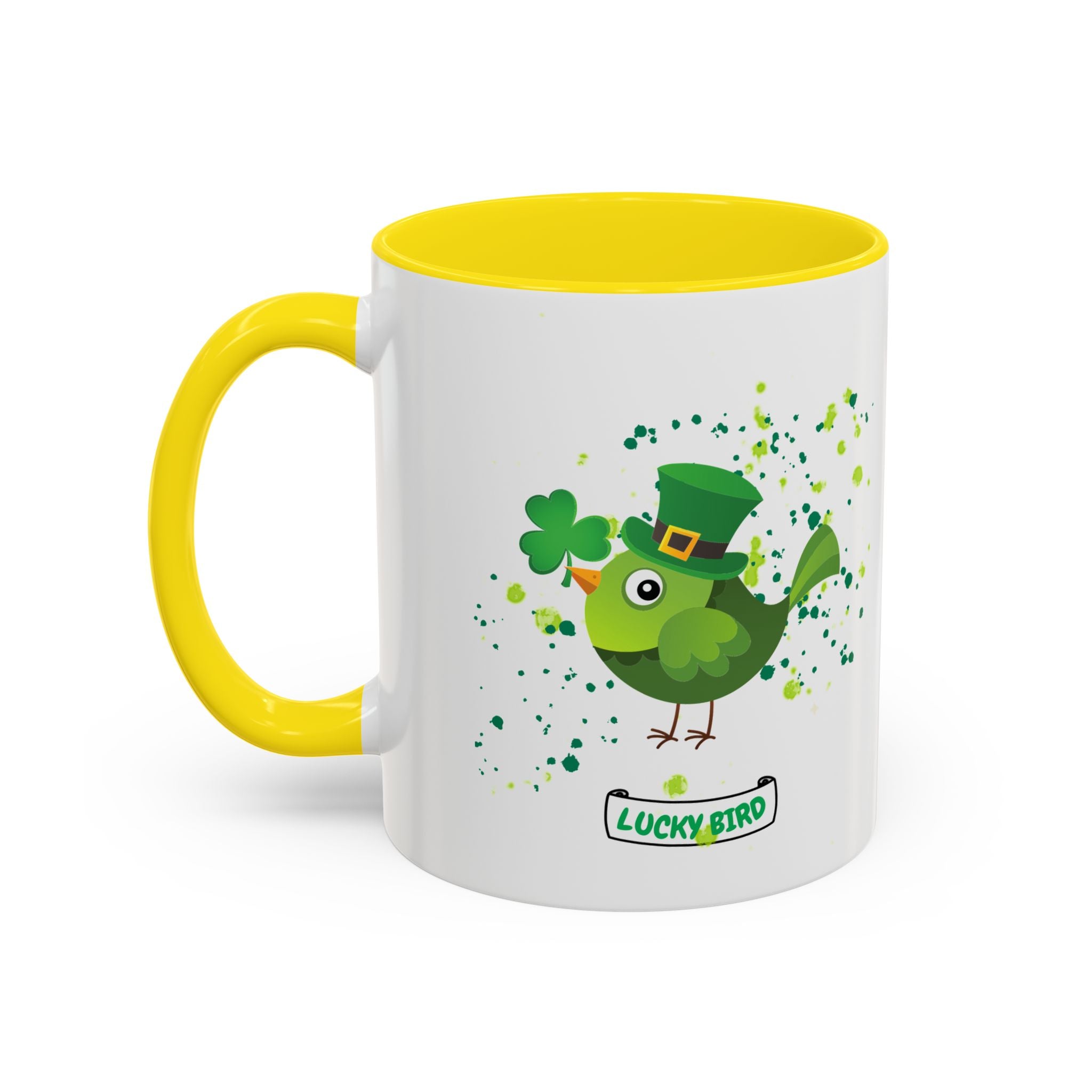 Lucky Bird St. Patrick's Day Coffee Mug - Green Accent 11/15oz