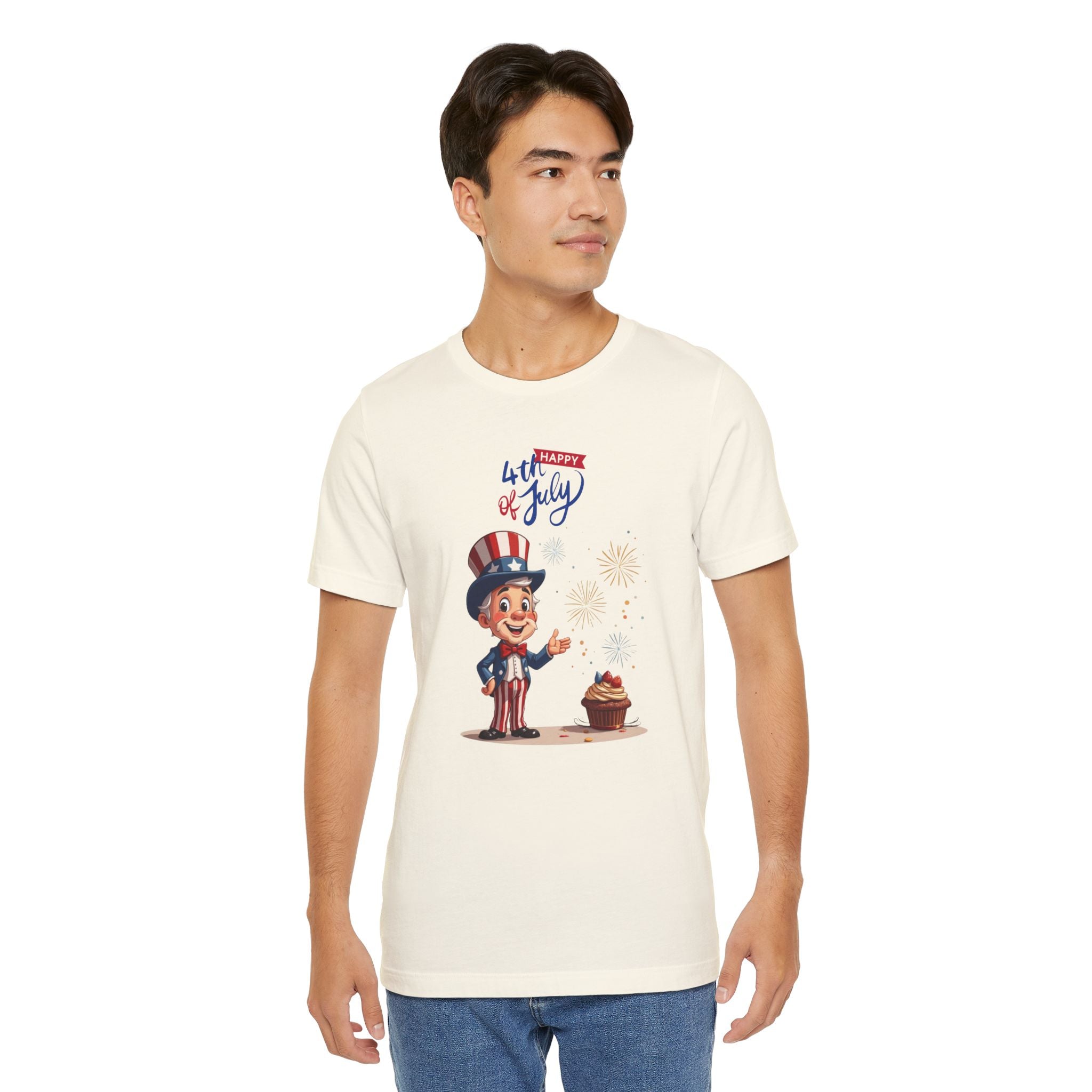 Uncle Sam Happy 4th of July Unisex Jersey T-Shirt