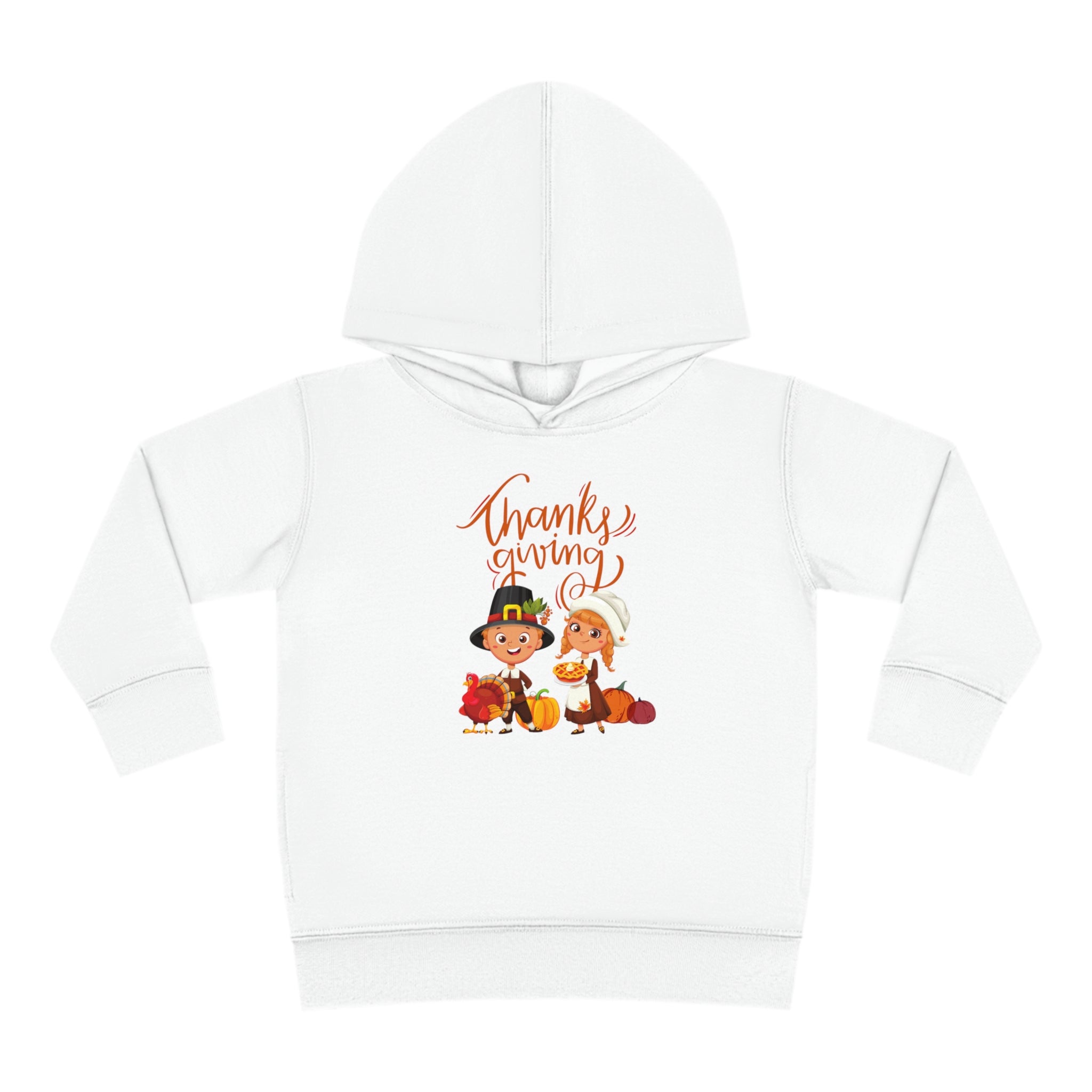 Happy Thanksgiving Toddler Pullover Fleece Hoodie