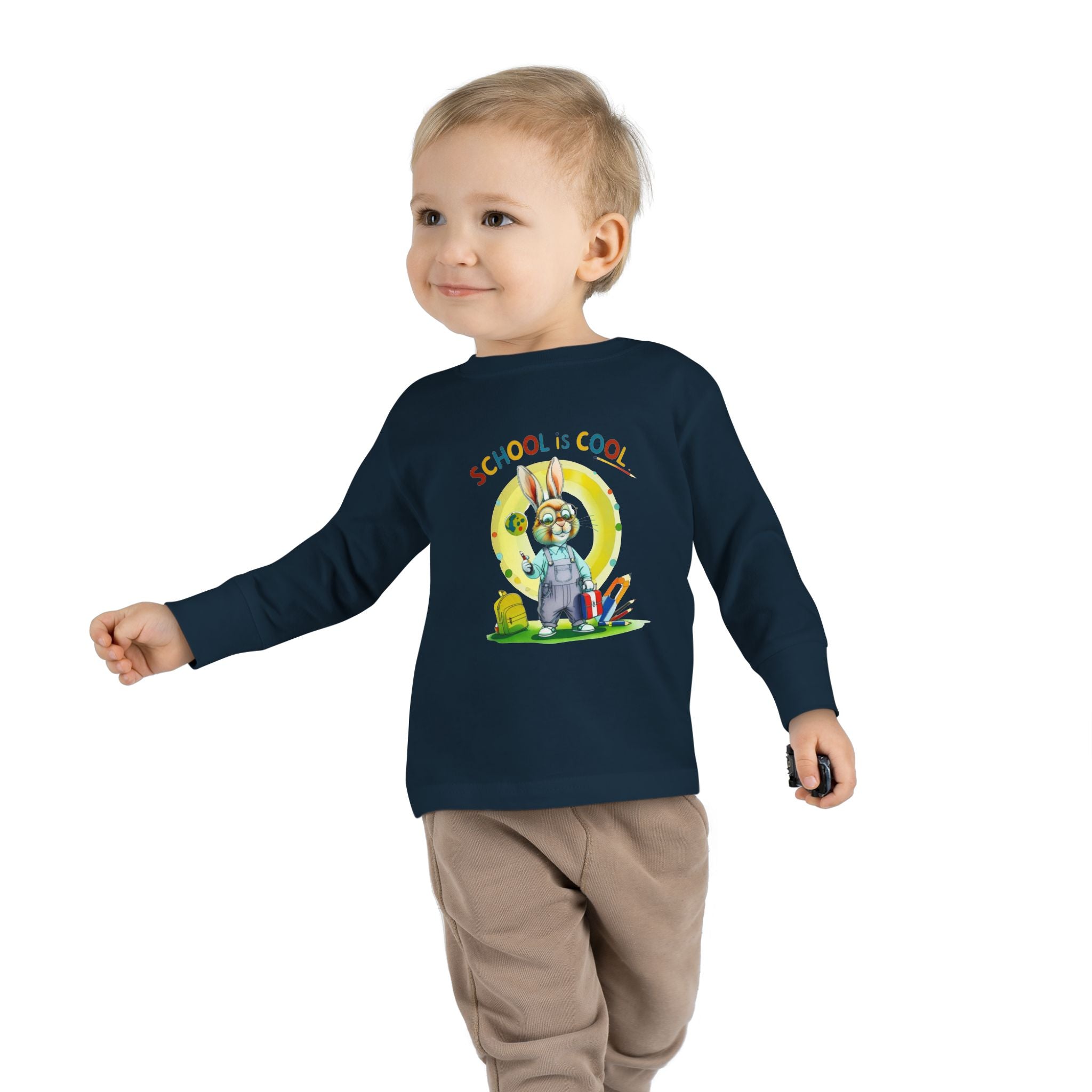 School is Cool Toddler Long Sleeve Tee