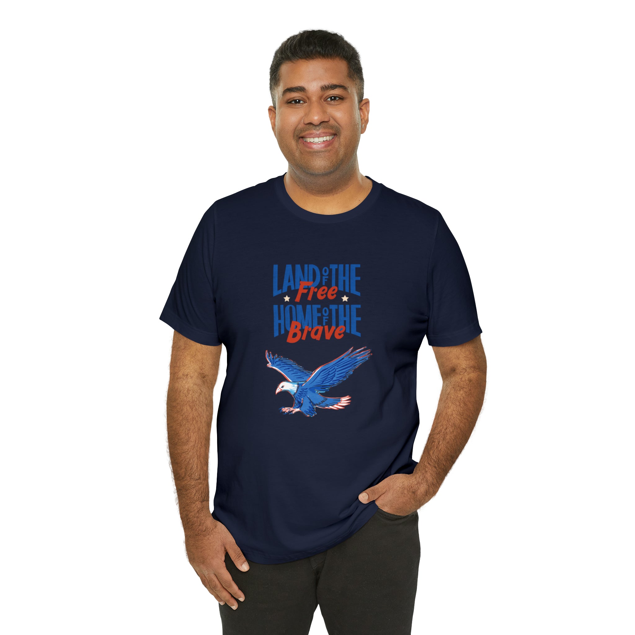 Land Of The Free Home Of The Brave Unisex Jersey Short Sleeve Tee