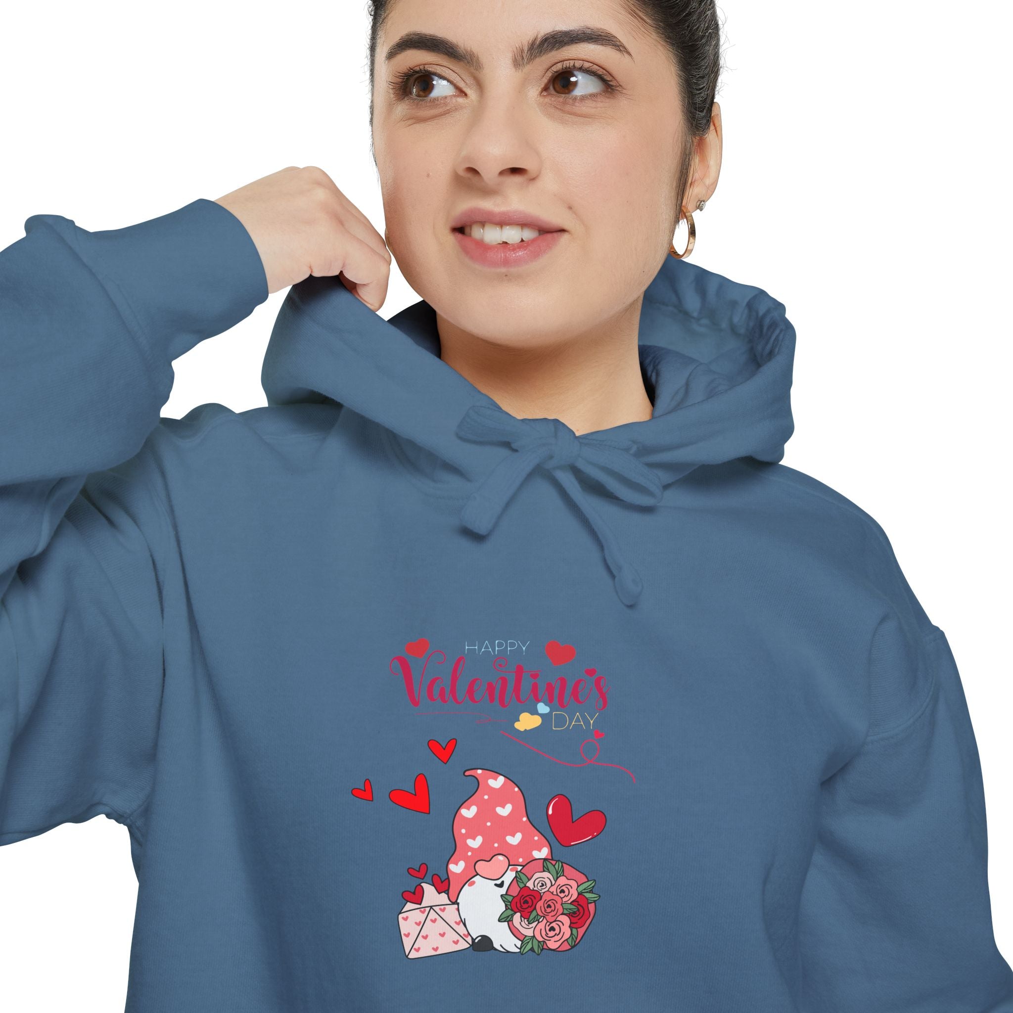 Gnome Valentine's Day Unisex Garment-Dyed Hoodie