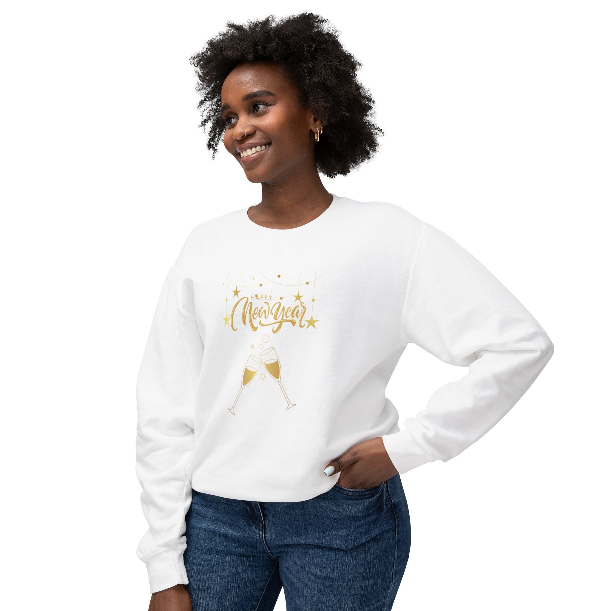 Happy New Year Unisex Lightweight Crewneck Sweatshirt