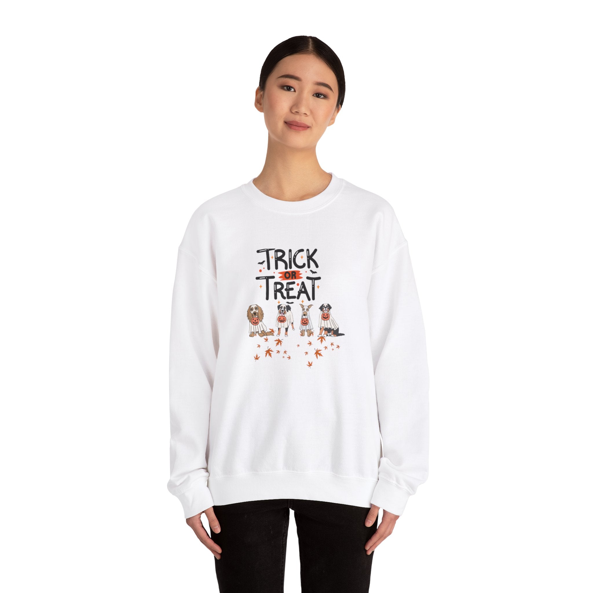 Pooch Trick or Treat Unisex Heavy Blend™ Crewneck Sweatshirt