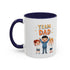 Team Dad Accent Coffee Mug