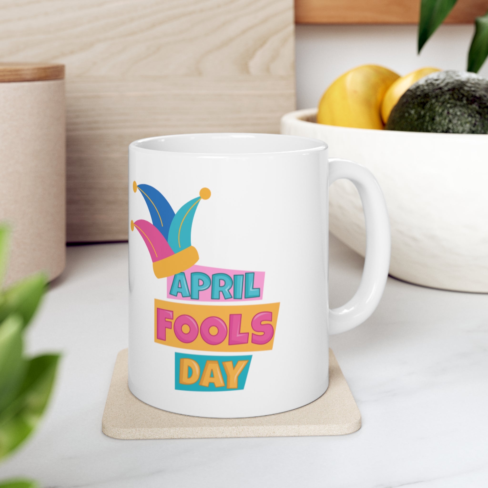 All Fool's Day Ceramic Mug, 11oz