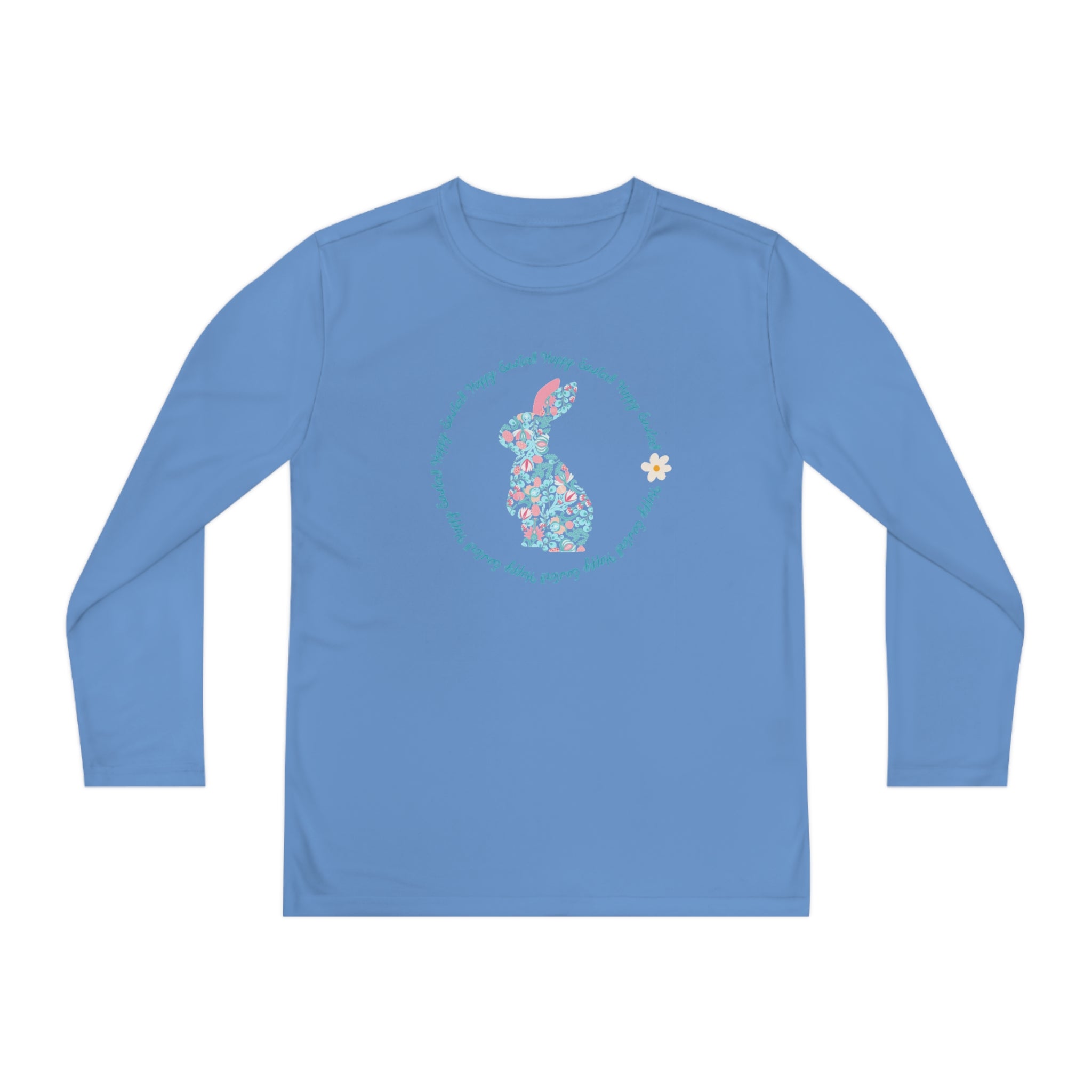 Happy Easter Rabbit Day Youth Long Sleeve Competitor Tee